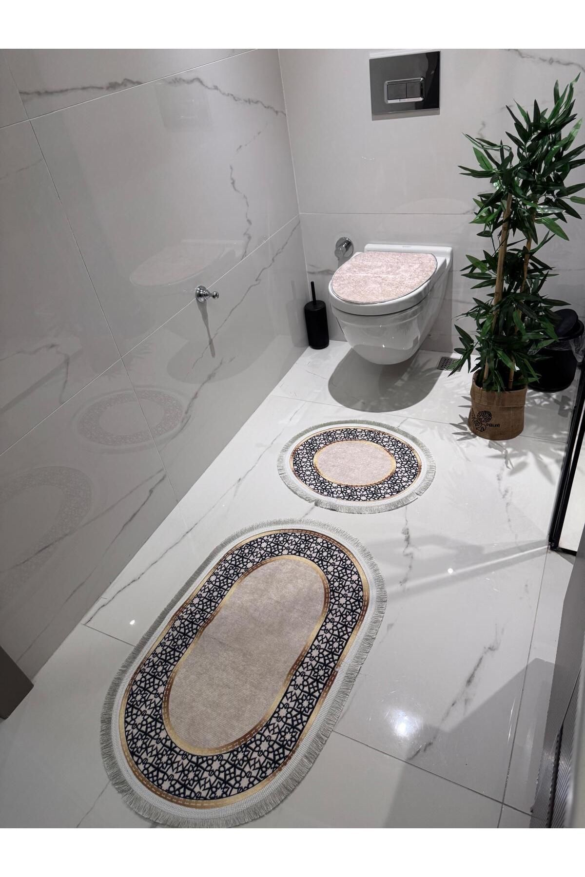 d'niss home touch of nature in your home D'NISS 3 Parça Banyo Paspası