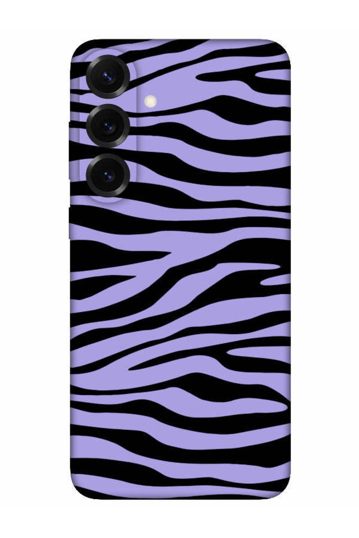 frondcase Samsung S25 Zebra Desenli Lila Telefon Kılıfı