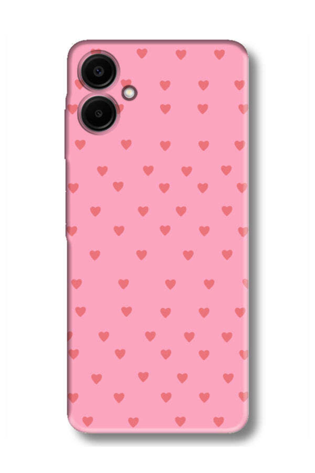 frondcase Samsung A06 Küçük Kalpler Pembe Telefon Kılıfı