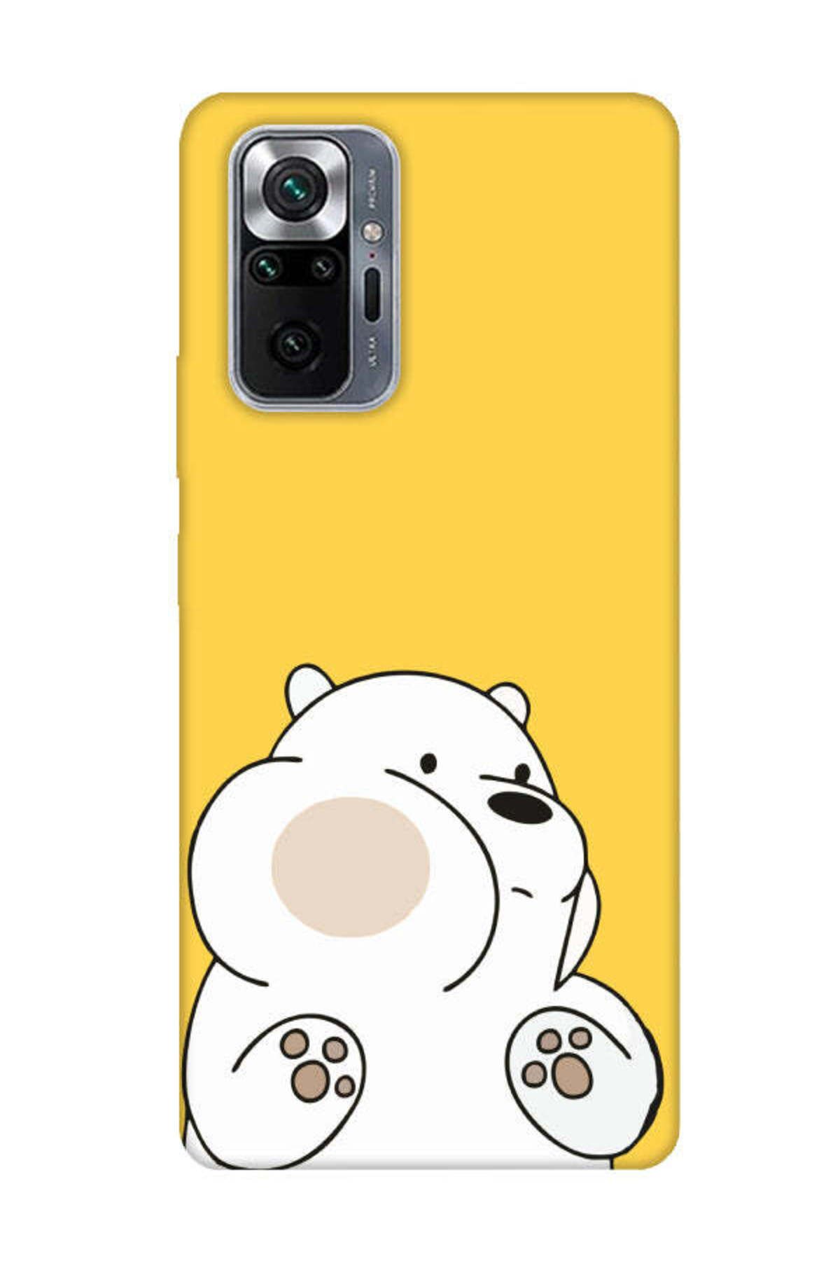frondcase Redmi Note 10 Pro Panda Sarı Telefon Kılıfı