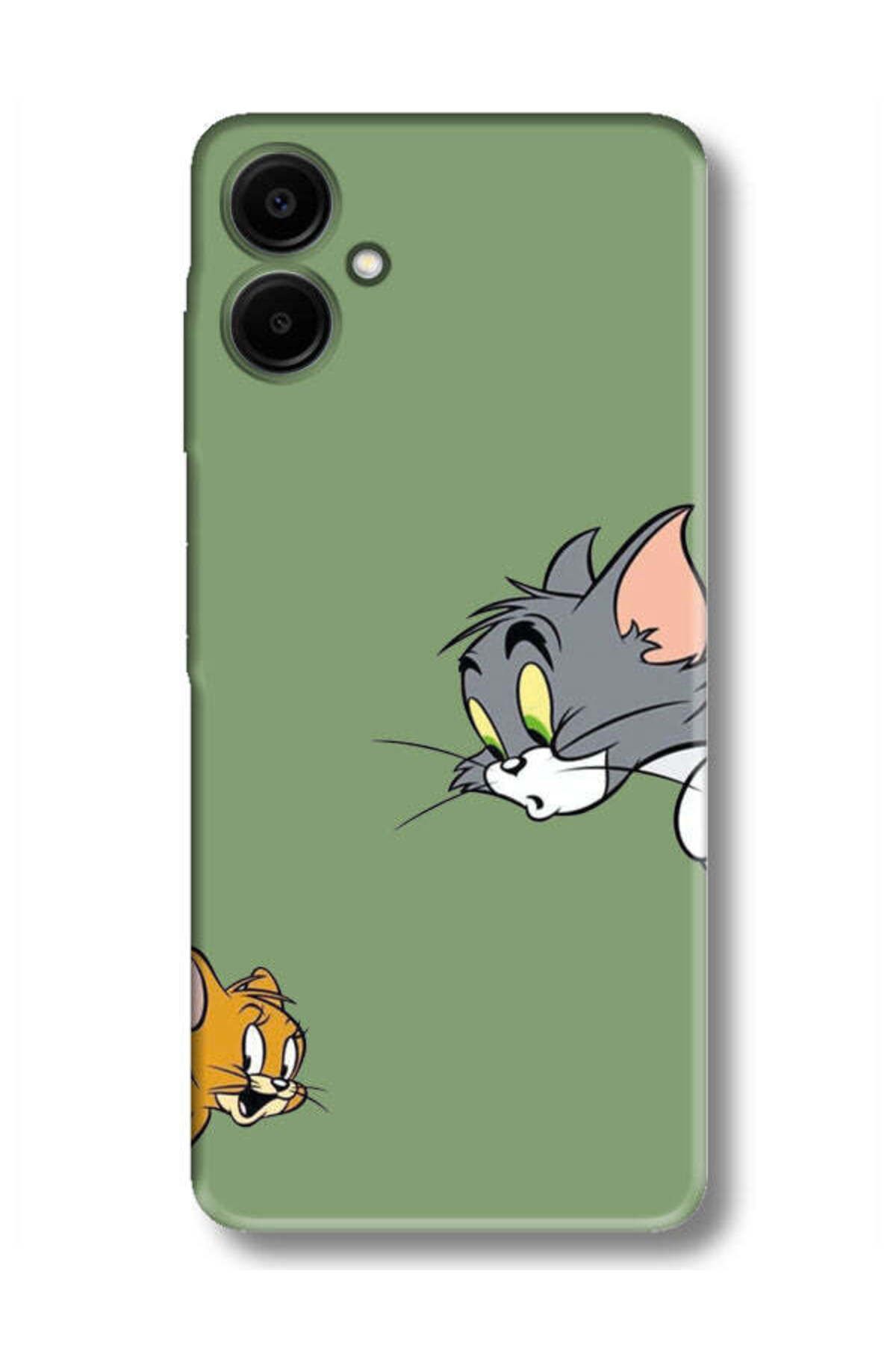 frondcase Samsung A06 Tom And Jerry Yeşil Telefon Kılıfı