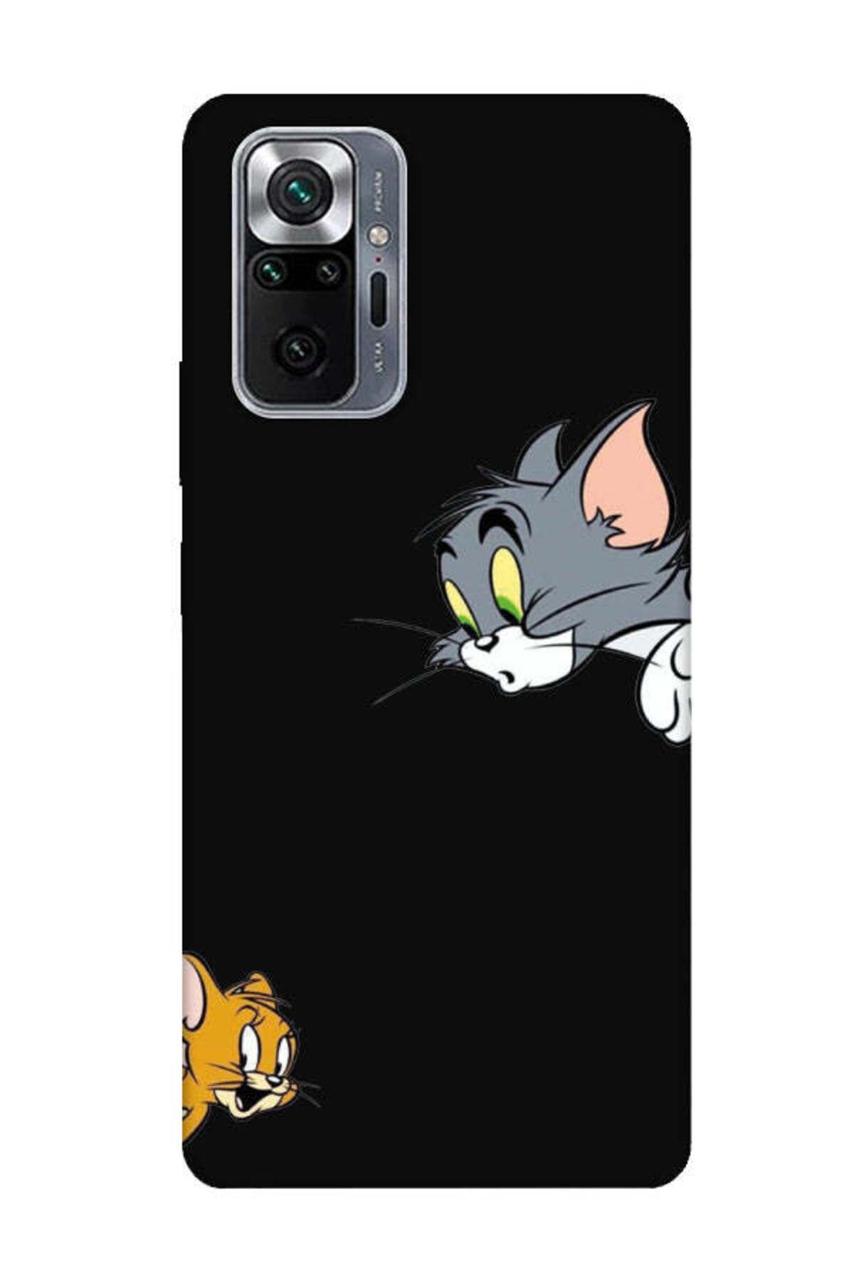 frondcase Redmi Note 10 Pro Tom And Jerry Siyah Telefon Kılıfı