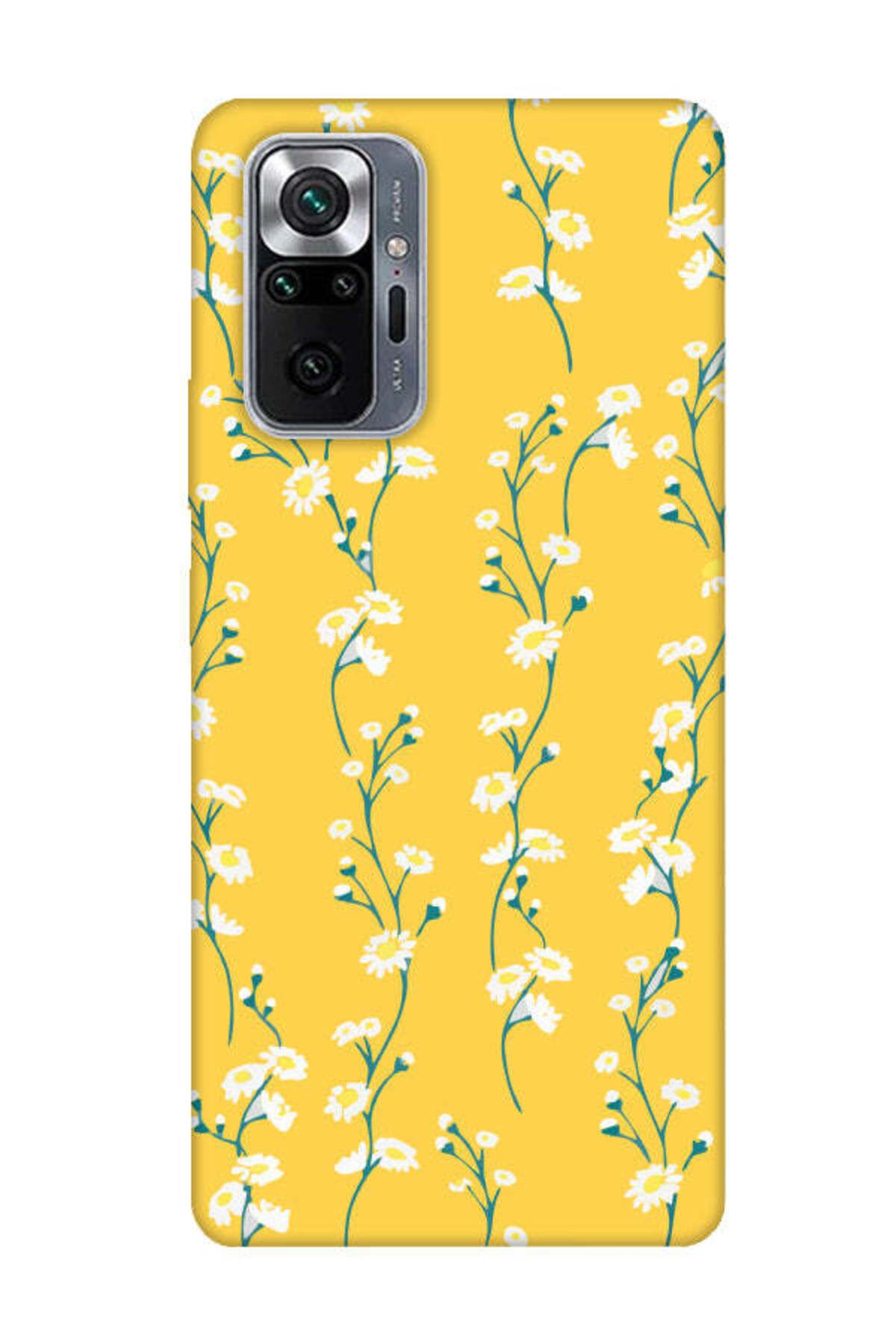 frondcase Redmi Note 10 Pro Papatya Sarmaşığı Sarı Telefon Kılıfı