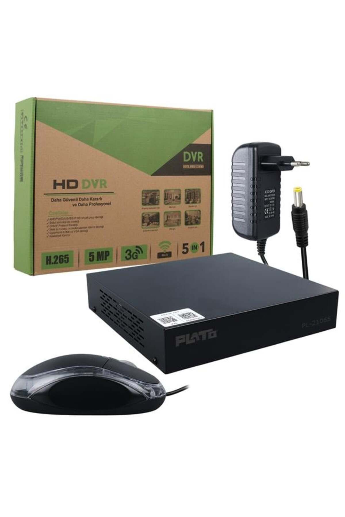Plato PL-21065 6 İn 1 4 Kanal 1080N DVR Kayıt Cihazı (5 MP Destekli) (H265)