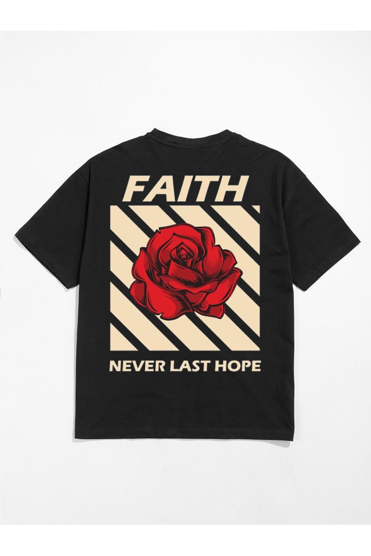 MODA Unisex Oversize Kalıp Never Last Baskılı T-Shirt