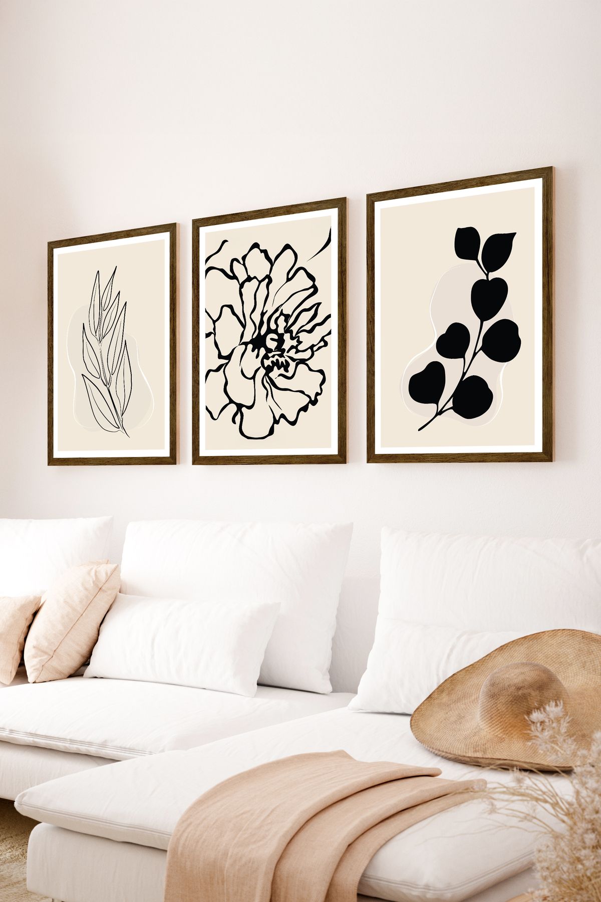 artflow 3 Parça Çerçeve Görünümlü Mdf Tablo Seti