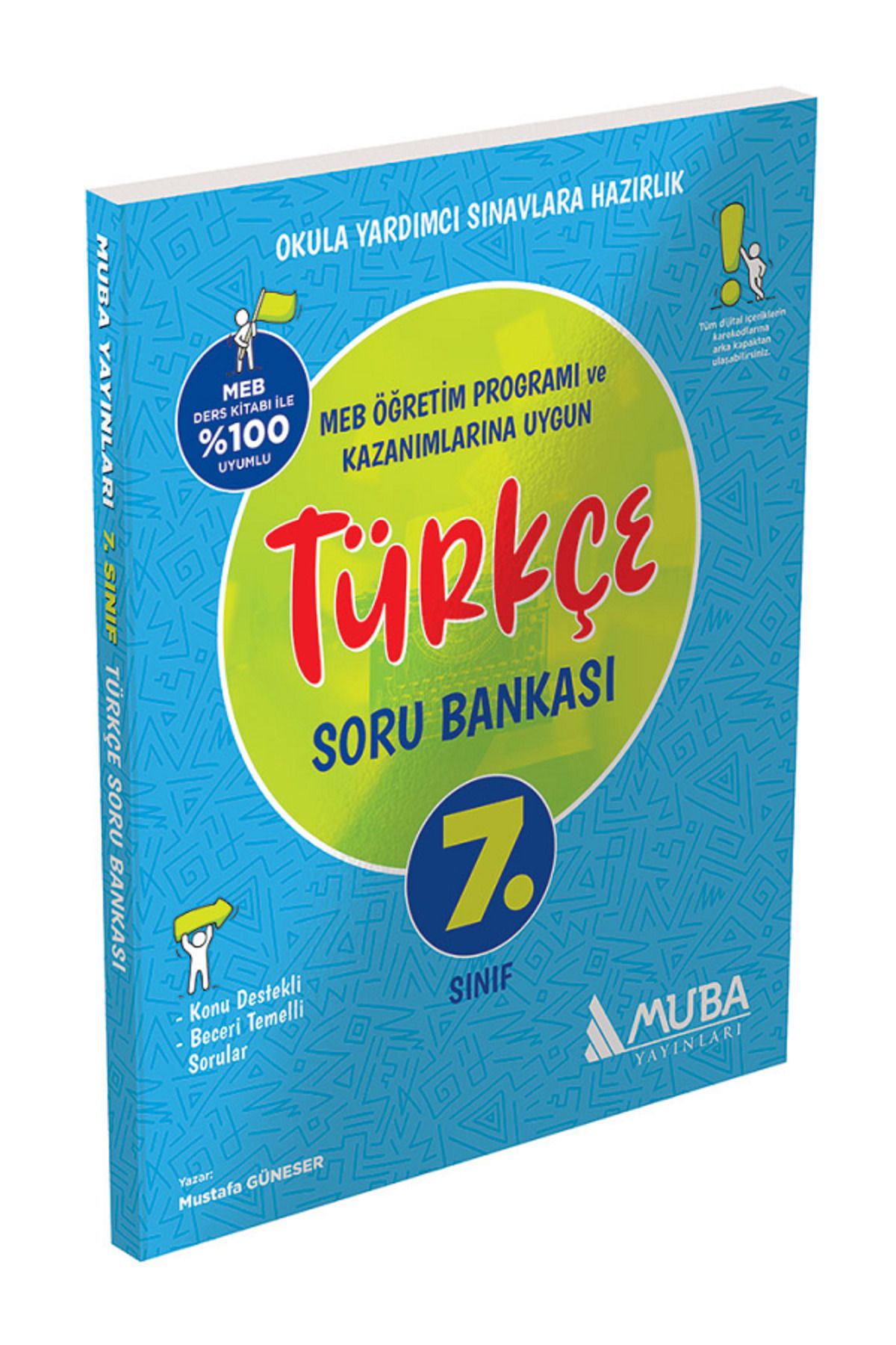 Evrensel İletişim Yayınları 7.Sınıf MUBA Türkçe Soru Bankası / Konu Destekli / Beceri Temelli Sorular / MEB Programına Uygun
