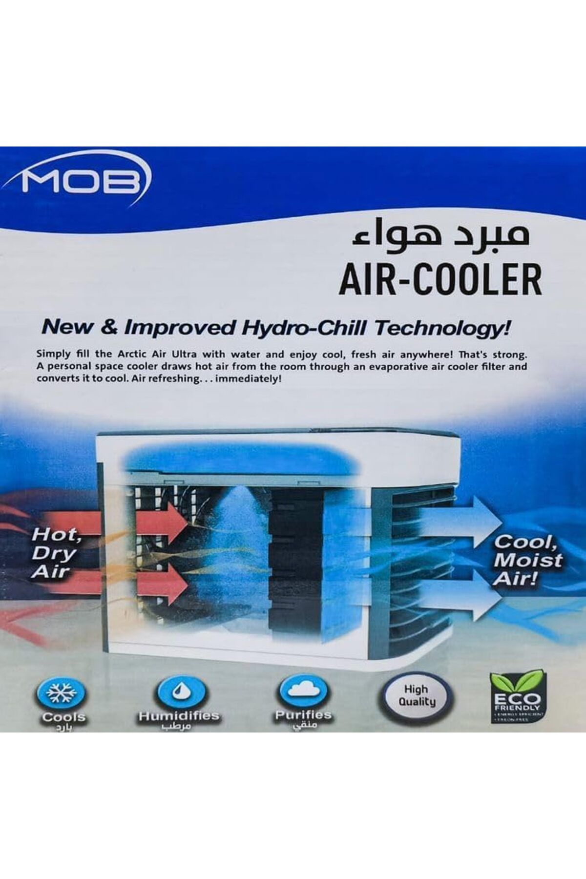 Mob-USB Mini Portable Air Cooler – Water Cooling Fan, Mini AC, Personal Air Conditioner for Home/Office 9