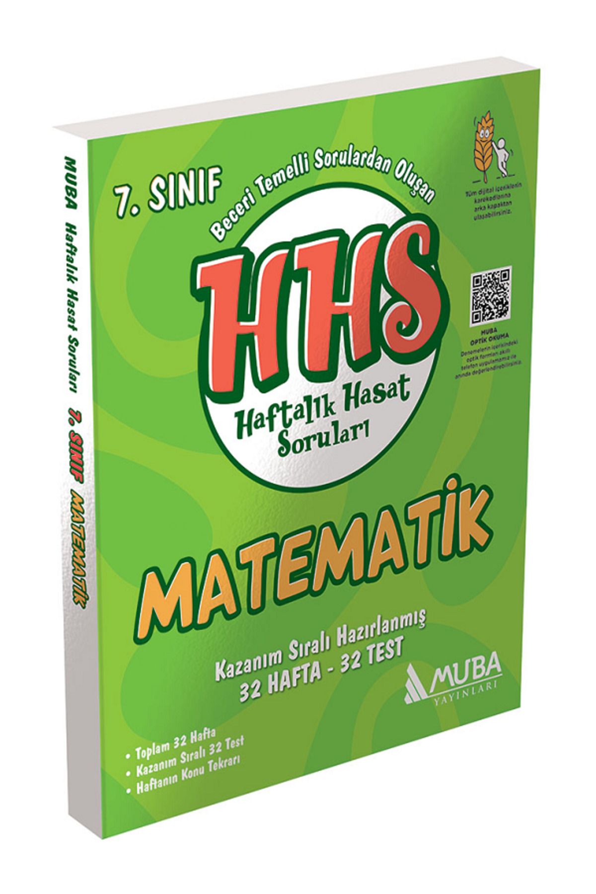 Evrensel İletişim Yayınları 7.Sınıf MUBA HHS Matematik Haftalık Hasat Sorular / Kazanım Sıralı Hazırlanmış / 32 Hafta 32 Test