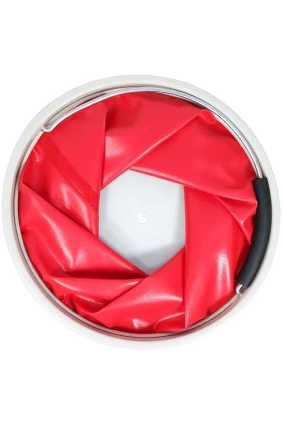 دلو ماء قابل للطي والحمل، سعة 9-11 لترًا، أحمر - مناسب للسفر والتخييم والبستنة وغسيل السيارات