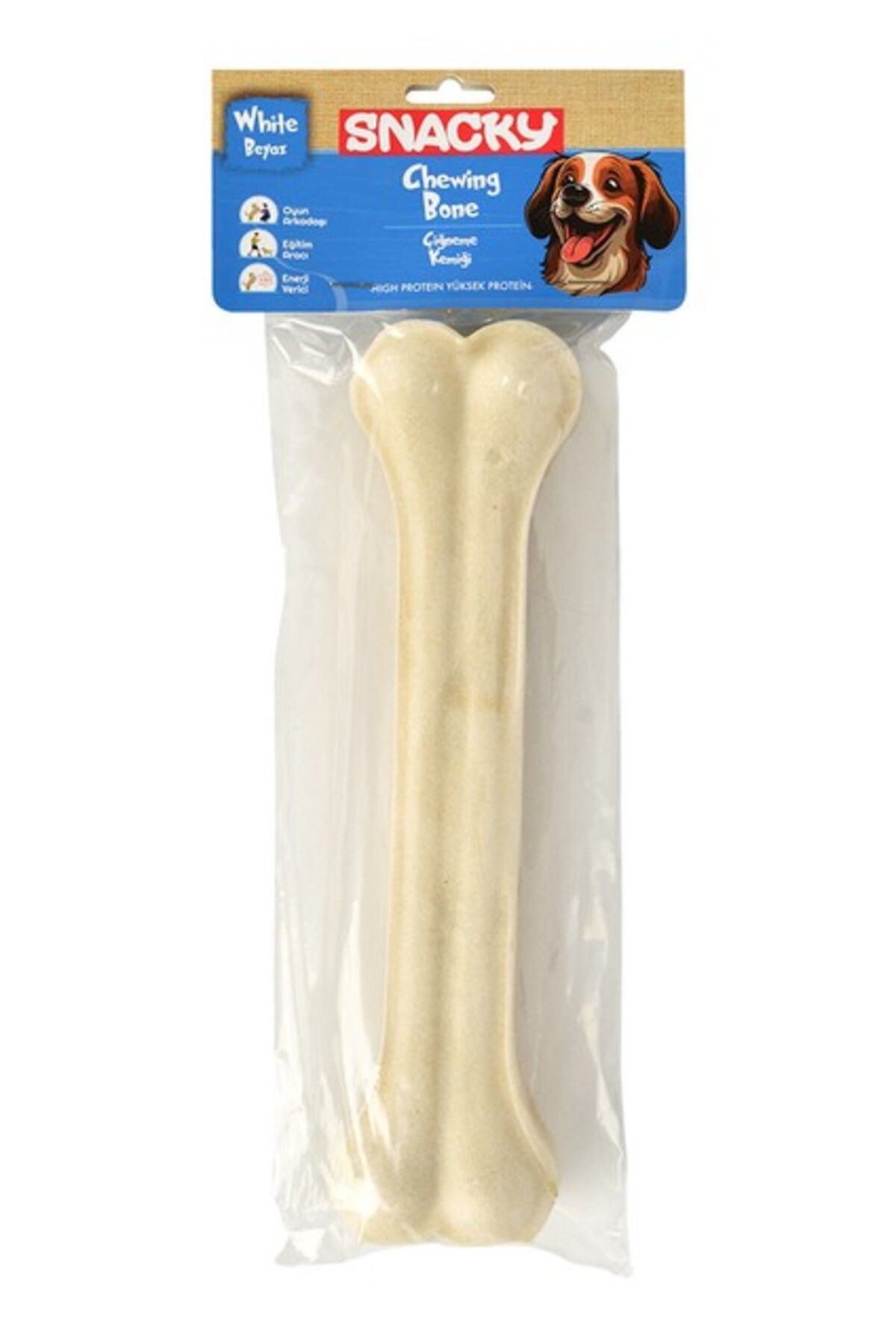 Orqinel Snacky Beyaz Köpek Çiğneme Kemiği 25 cm