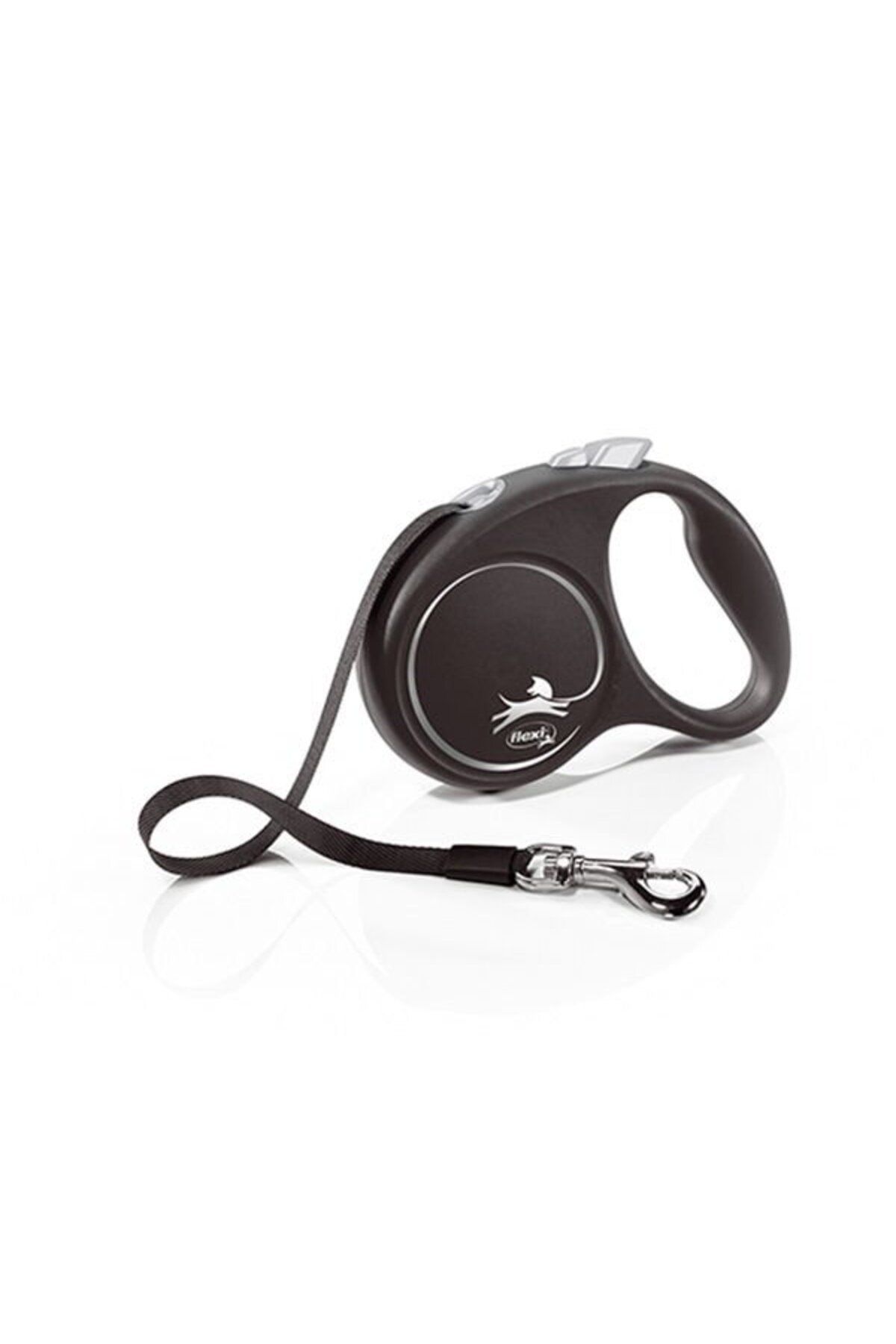 Flexi Black Design Şerit Otomatik Köpek Gezdirme Tasması Siyah Medium 5 Mt