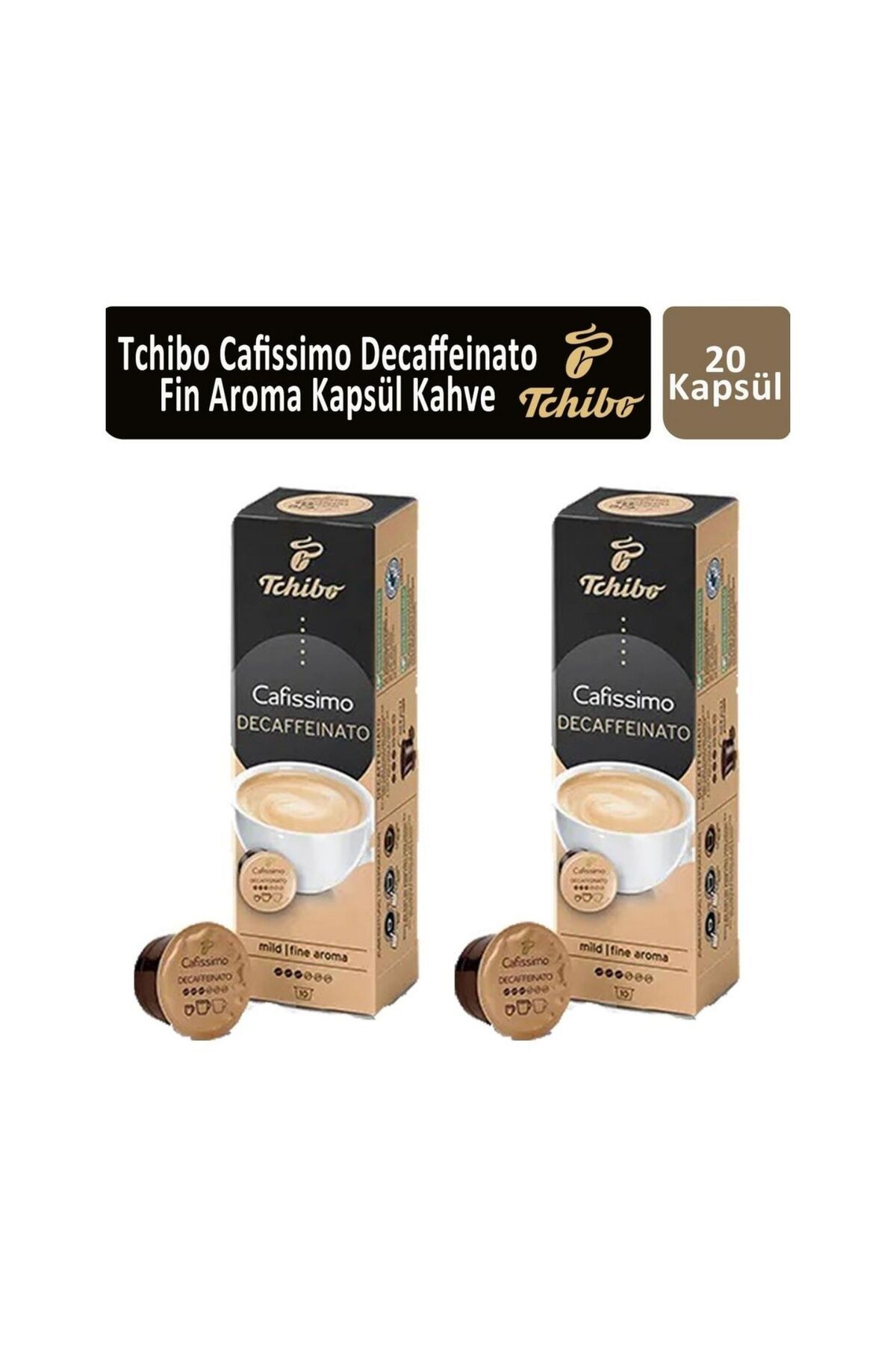 Tchibo Cafissimo Caffe Crema Decaffinated Kapsül Kahve 2 x 10'lu