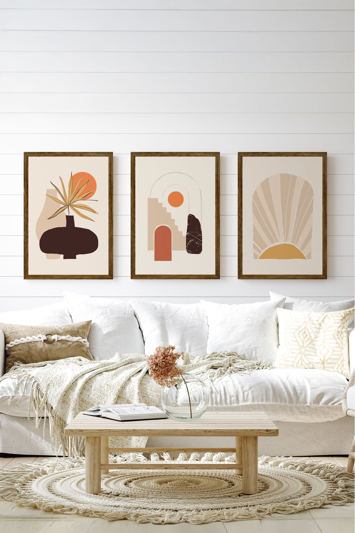 artflow 3 Parça Çerçeve Görünümlü Mdf Tablo Seti