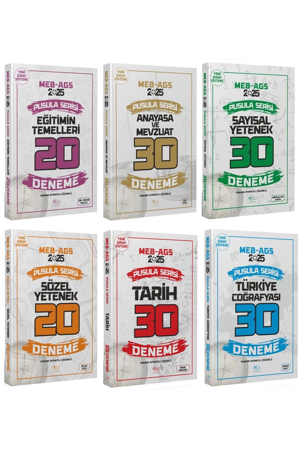 Makro Kitabevi Yayınları CBA Yayınları 2025 Baskı MEB-AGS Tüm Dersler 160 Deneme 6 lı Set
