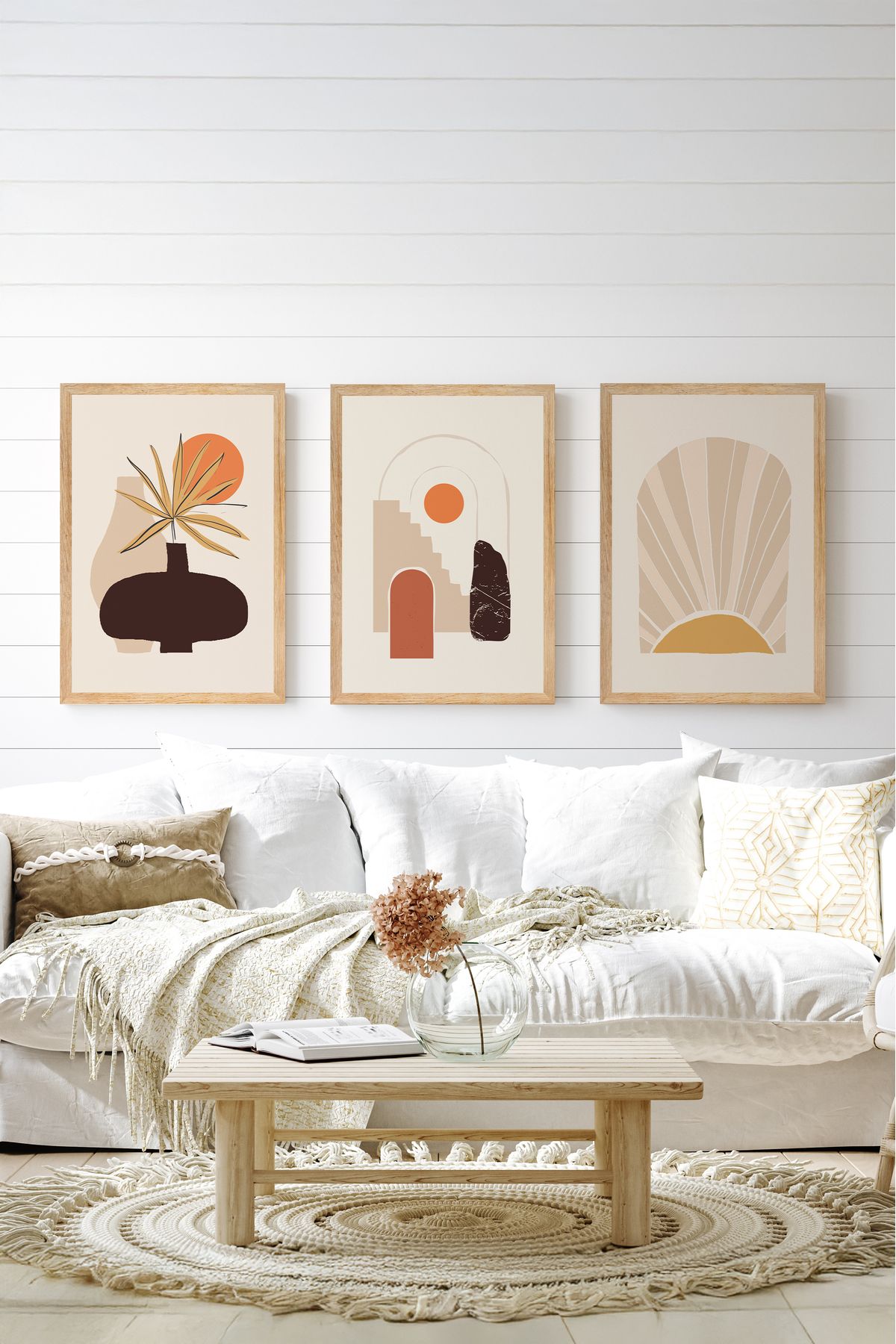 artflow 3 Parça Çerçeve Görünümlü Mdf Tablo Seti
