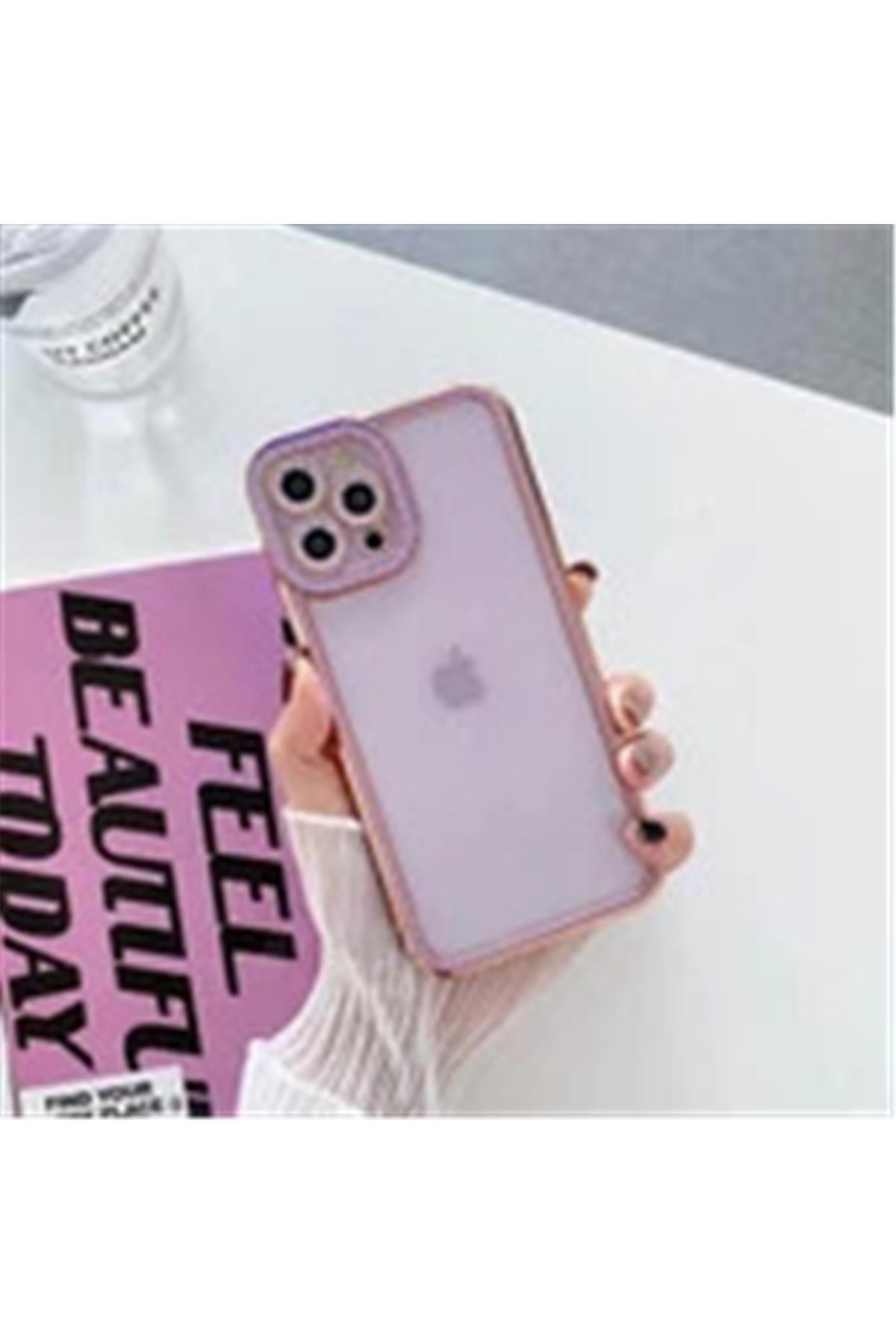 Amorix ARMORİX IPHONE 12 KENAR İŞLEMELİ LAZER SİLİKON KILIF