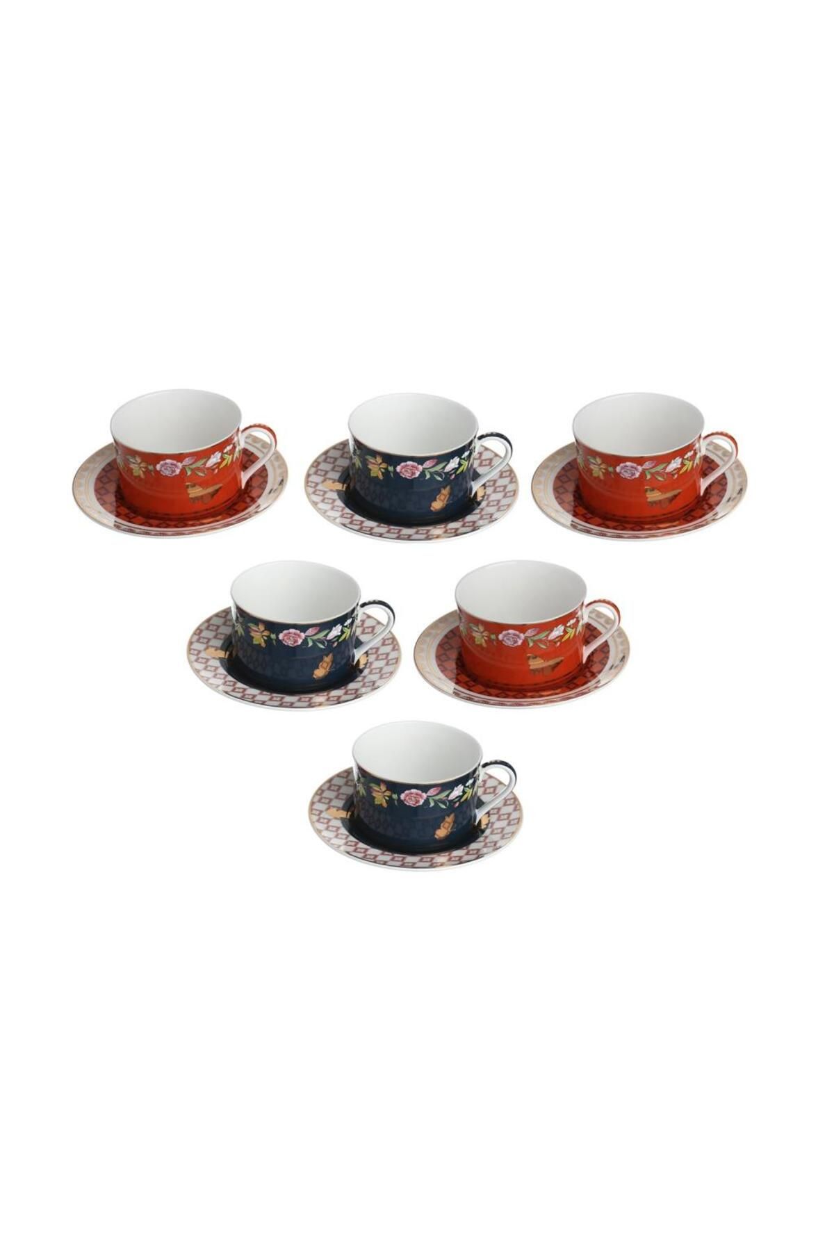 Lucky Art Evelyn Bone 6lı Cay Fıncanı Setı