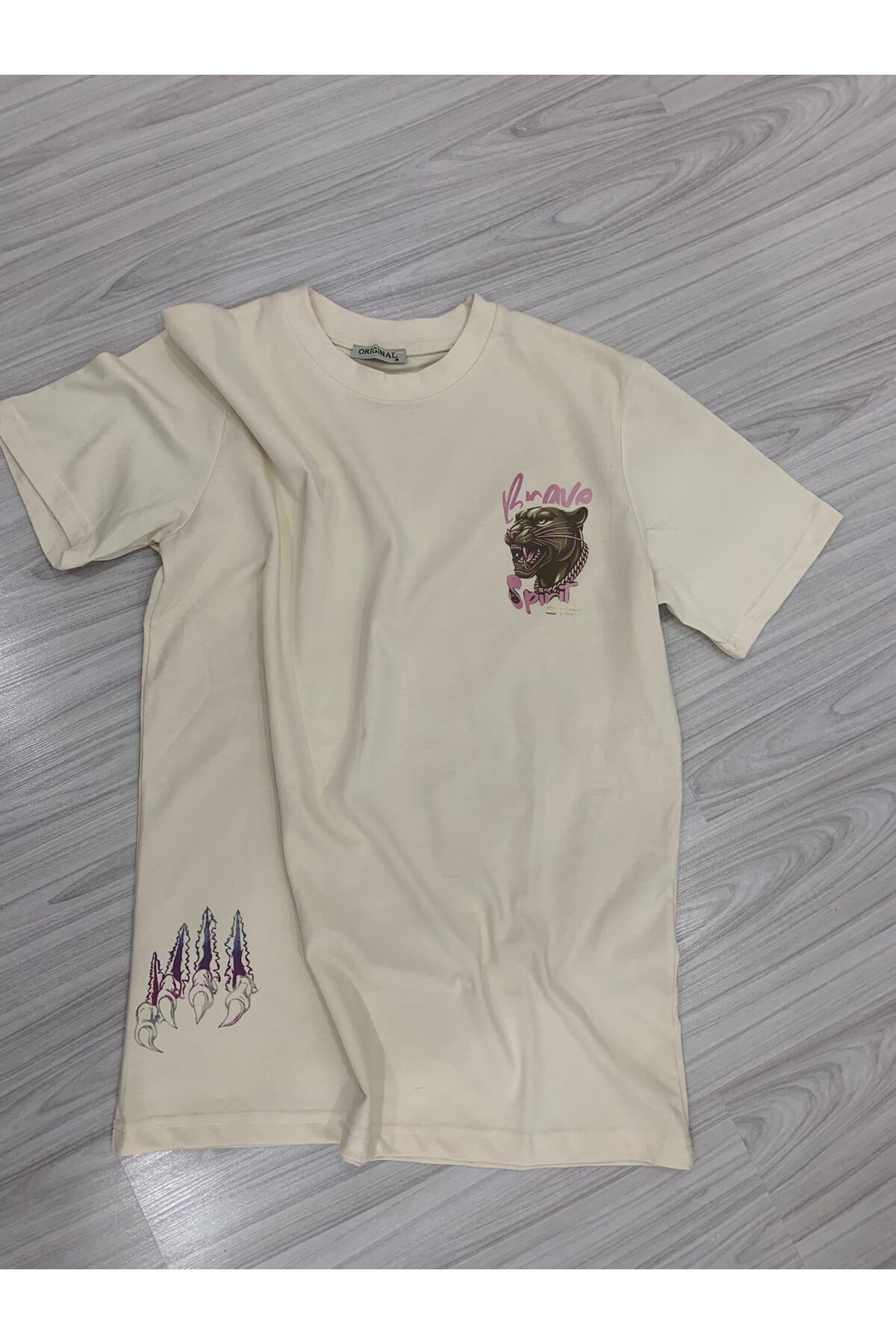 Labrion Brave Spirit Baskılı %100 Pamuk Yumuşak Dokulu T-Shirt