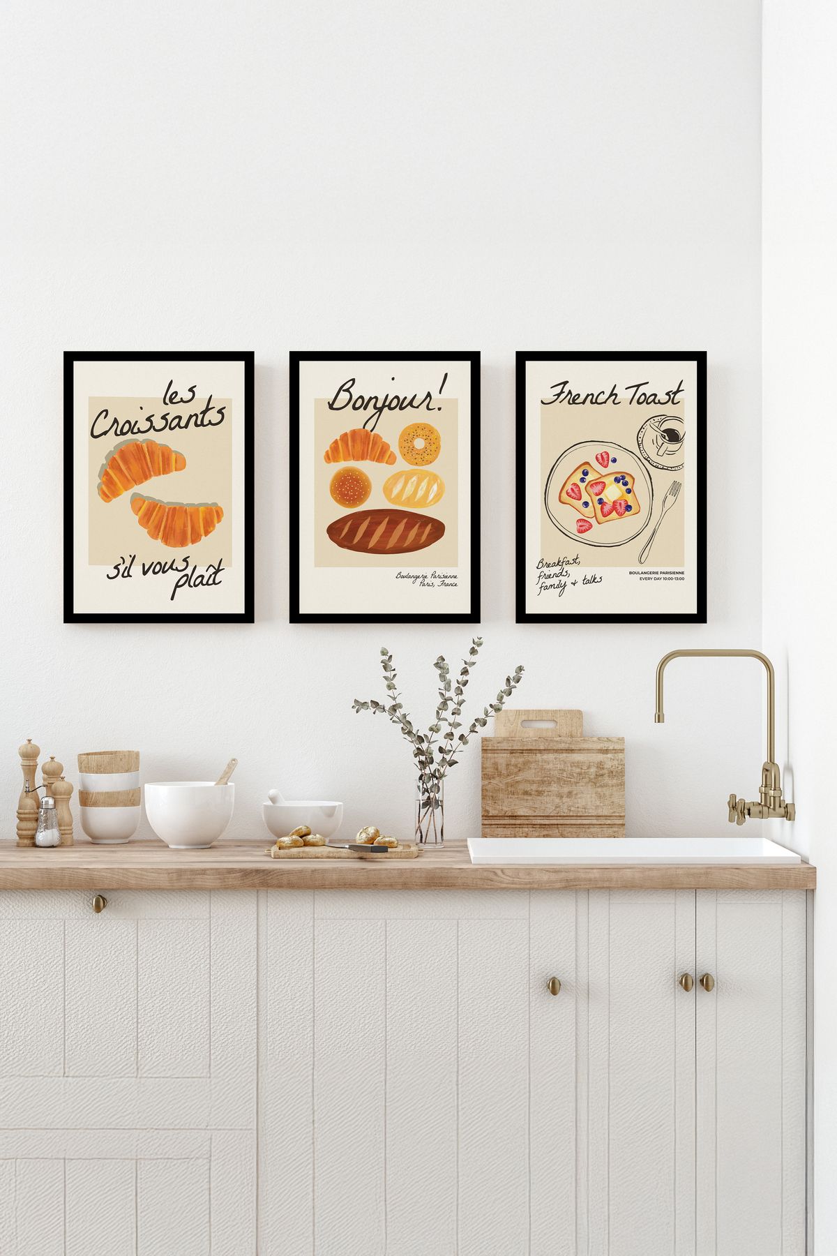 artflow 3 Parça Çerçeve Görünümlü Mdf Tablo Seti