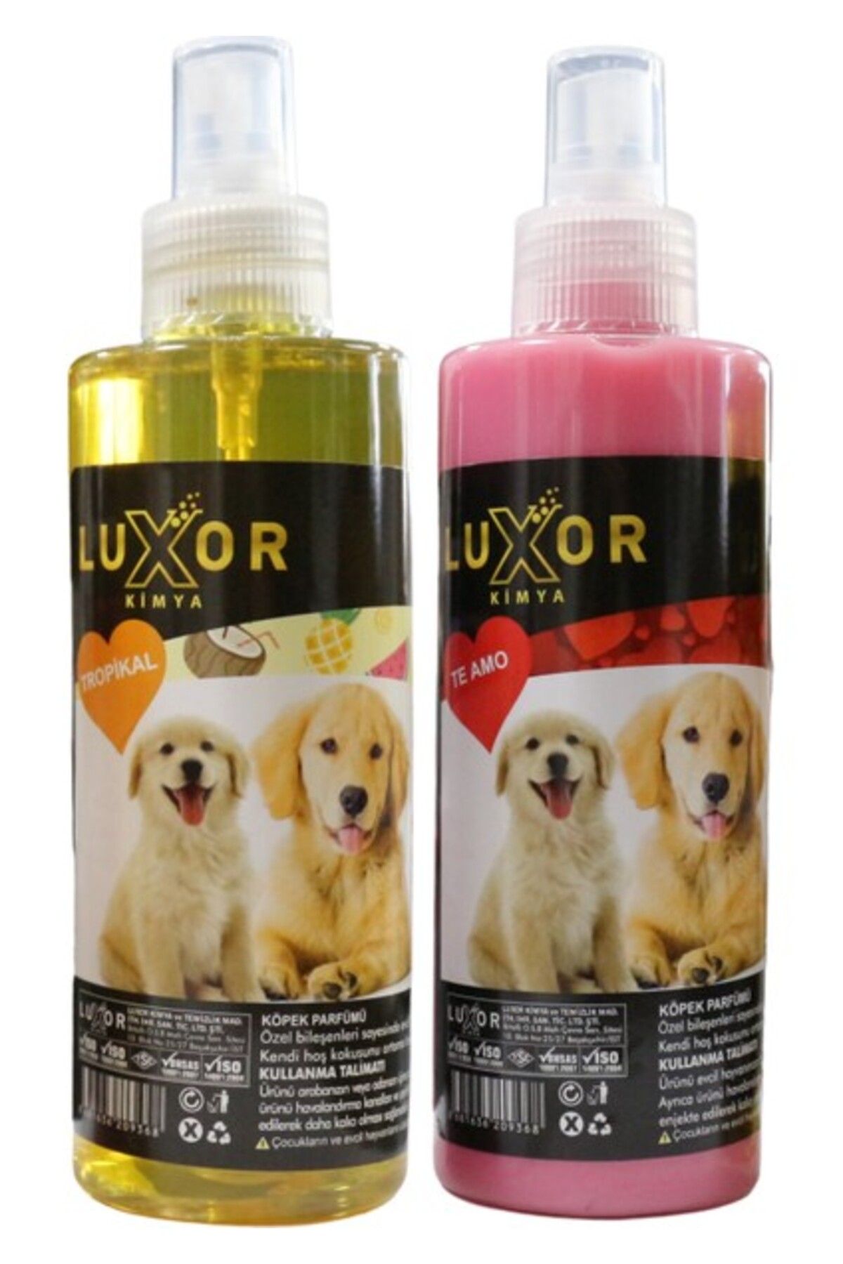 Luxor Kimya Kimya Köpek Parfümü 2li Set Tropikal+Te Amo 200 ml