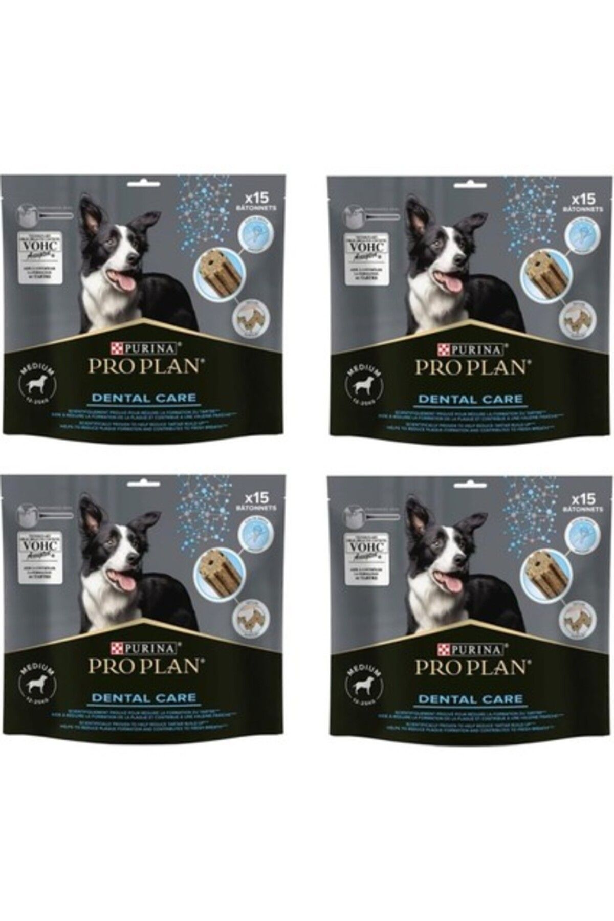 Pro Plan Proplan Dental Care Orta Irk Köpek Ödülü 15 Li 345 Gr. x 4 Paket