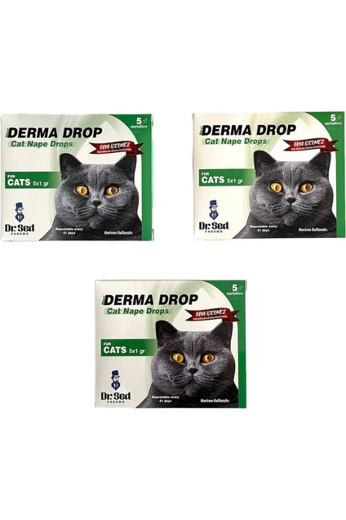 Orqinel Dr. Sed Kediler Için Ensedamlası Dışparazit Deri Bakım x 3