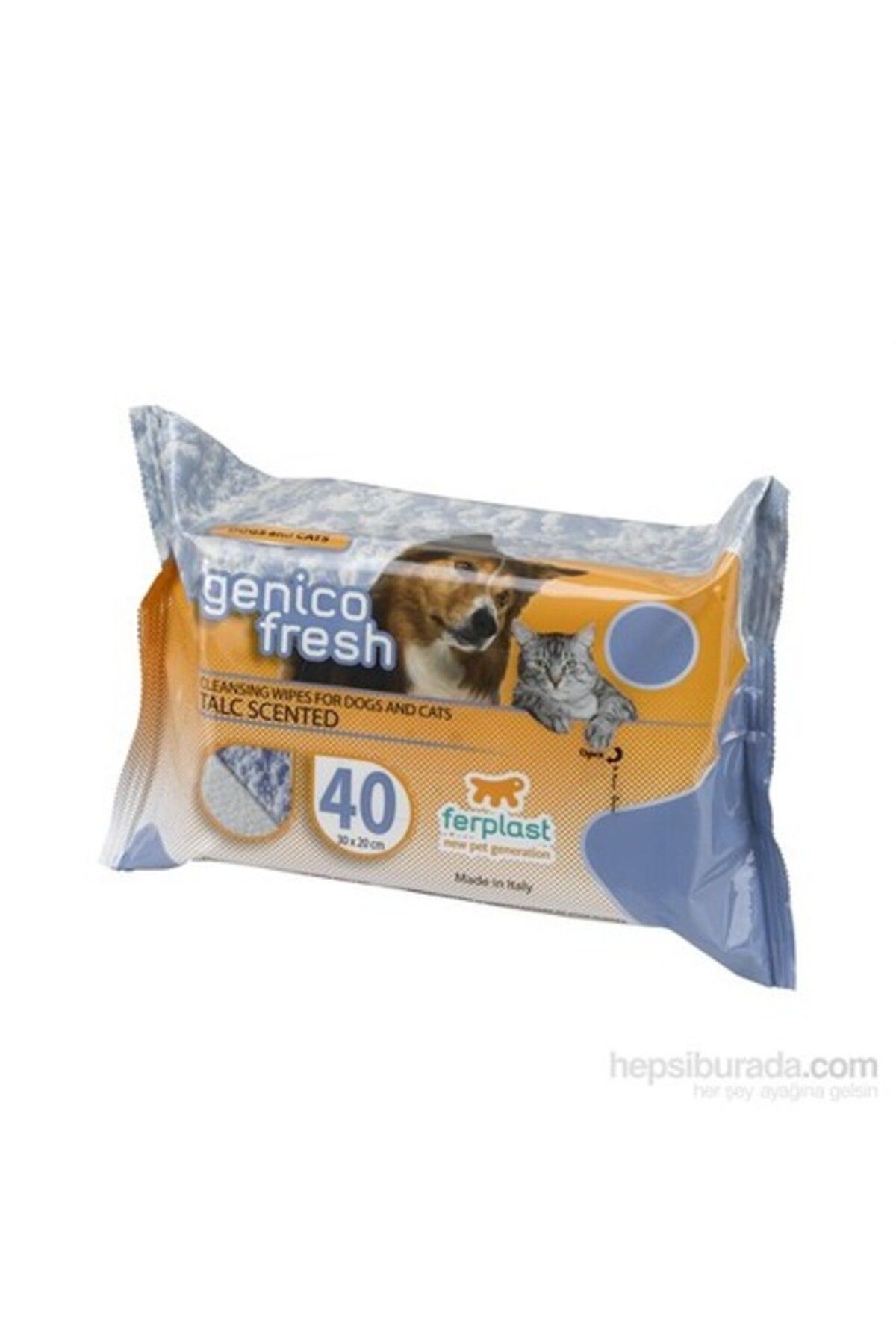 Ferplast Genico Fresh Pudra Kokulu Kedi Köpek Temizlik Mendili