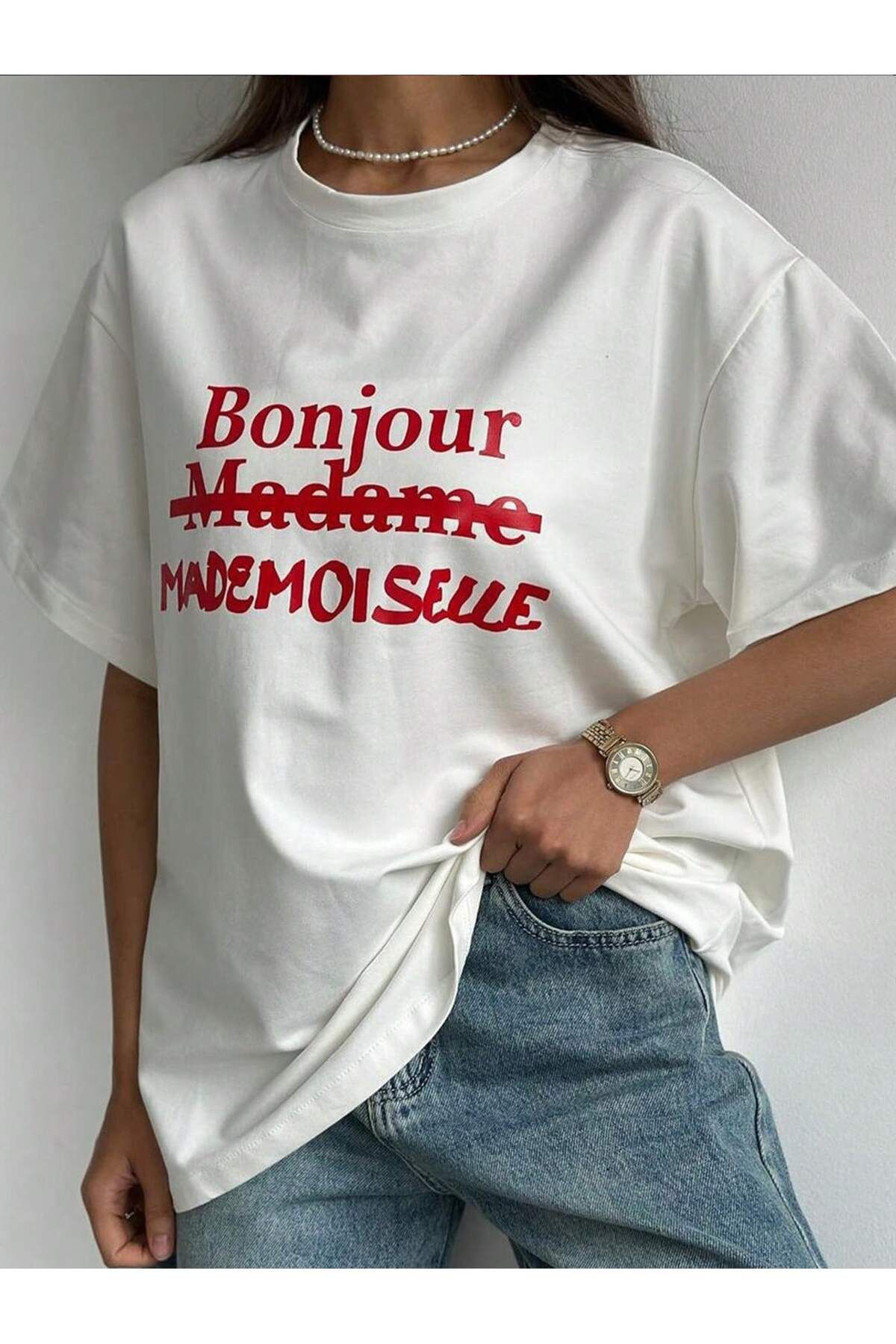 Gollinger Kadın Madame Mademoiselle Baskılı T-shirt