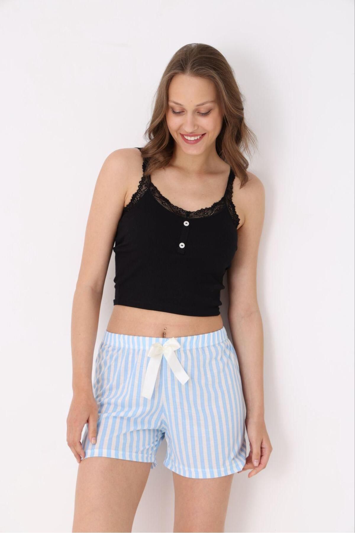 HUBEN kadın bambu viskon pijama altı