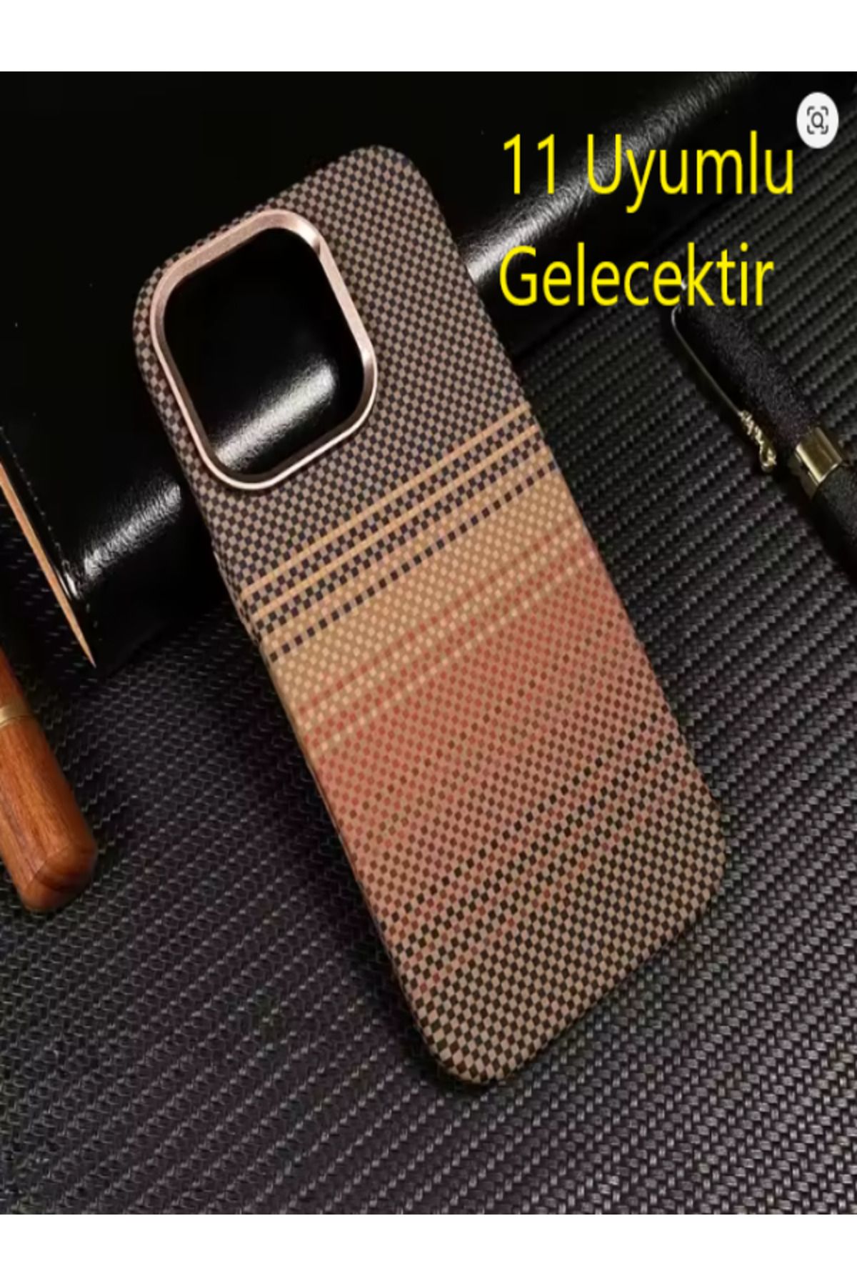 Kılıforyum iPhone 11 Karbon Kılıf Kamera Koruma Metal Çerçeveli Mıknatıslı Magsafe Destekli