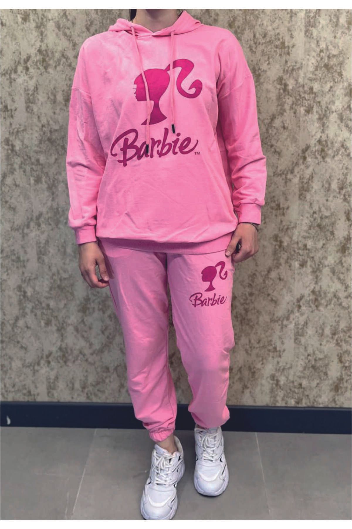 MAK barby Kapşonlu Eşofman Takım Pembe