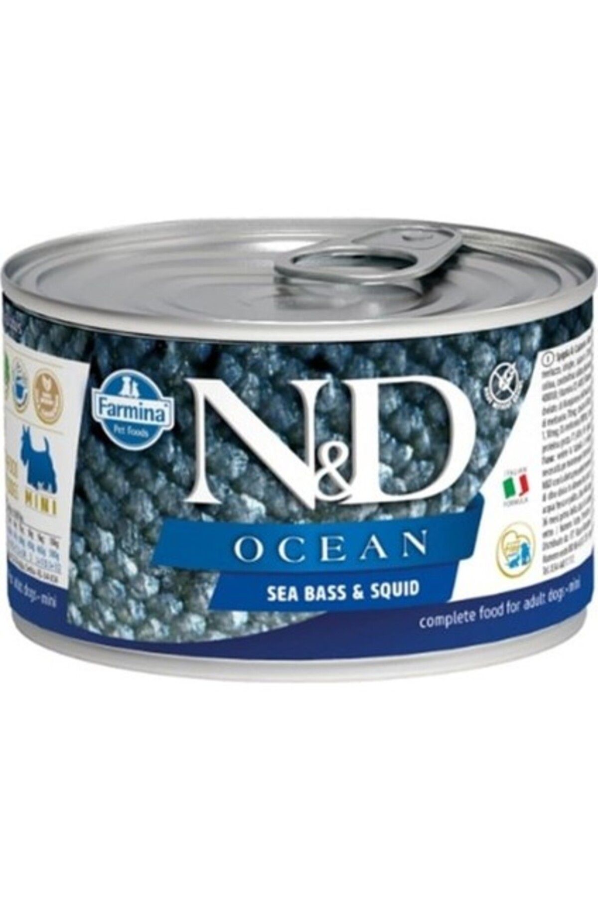 N&D Nd Mini Ocean Levrek Ve Mürekkep Balıklı Köpek Konservesi 140 Gr