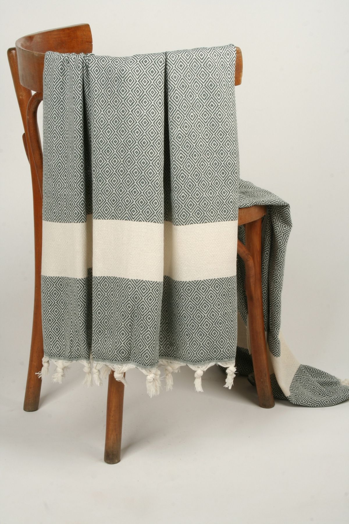 İKBAL TEXTILE Pine Dokuma Plaj Havlusu/Peştemal (%100 Pamuk)