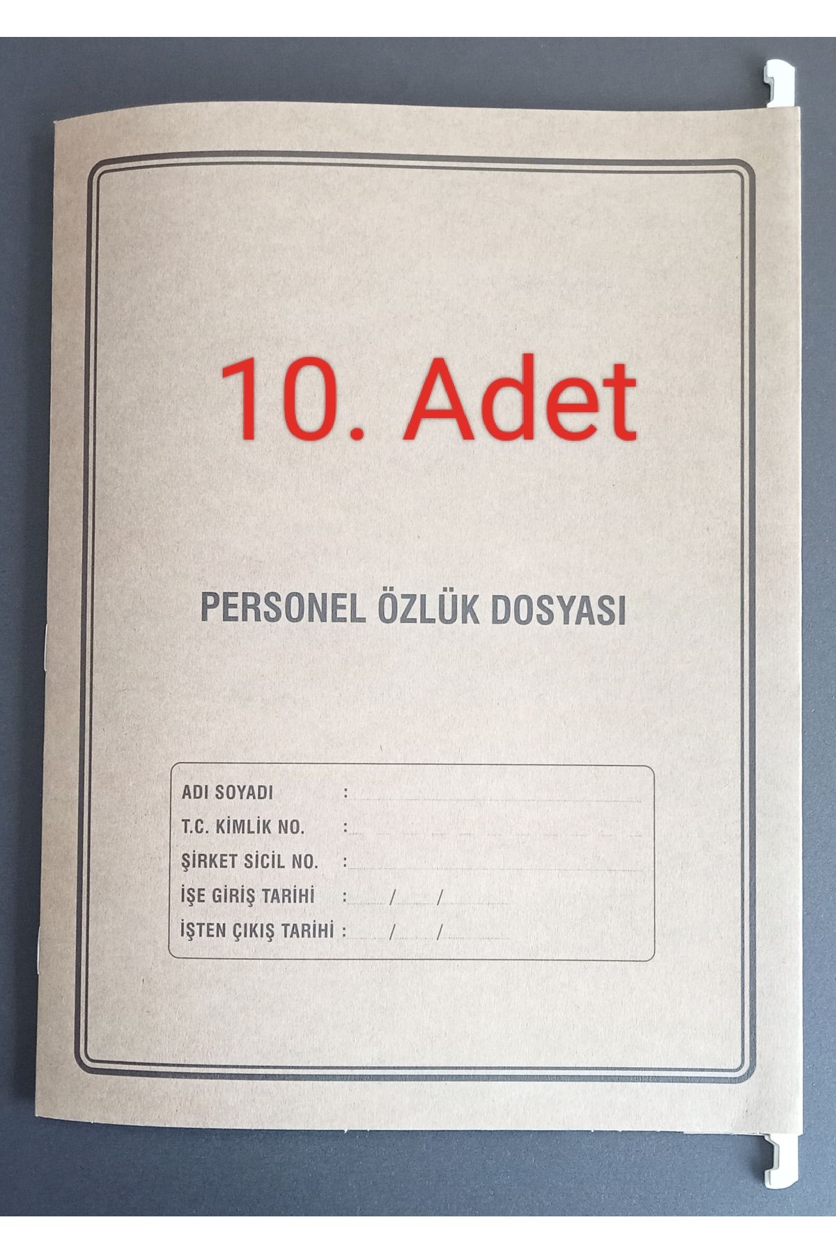 DEFTERSAN Personel özlük dosyası metal askılı 4 lü 10 adet