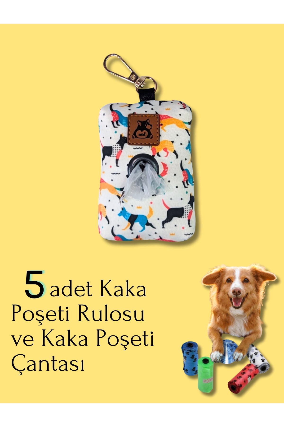 UTDpet Active Köpek Kaka Poşeti Çantası ve 5 adet Rulo Seti