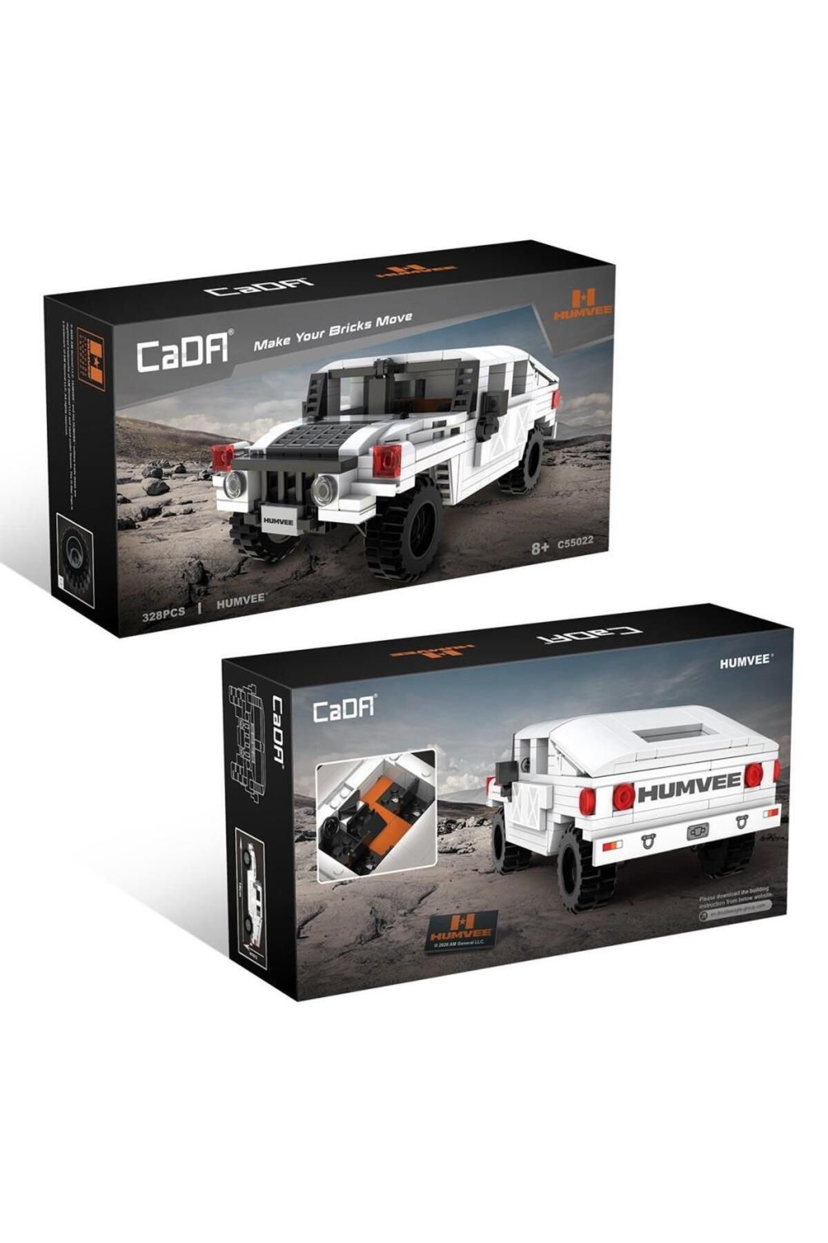 MR RZN STORE C55022W CADA Humvee Jeep Blok Seti 328 Parça-Vagon life