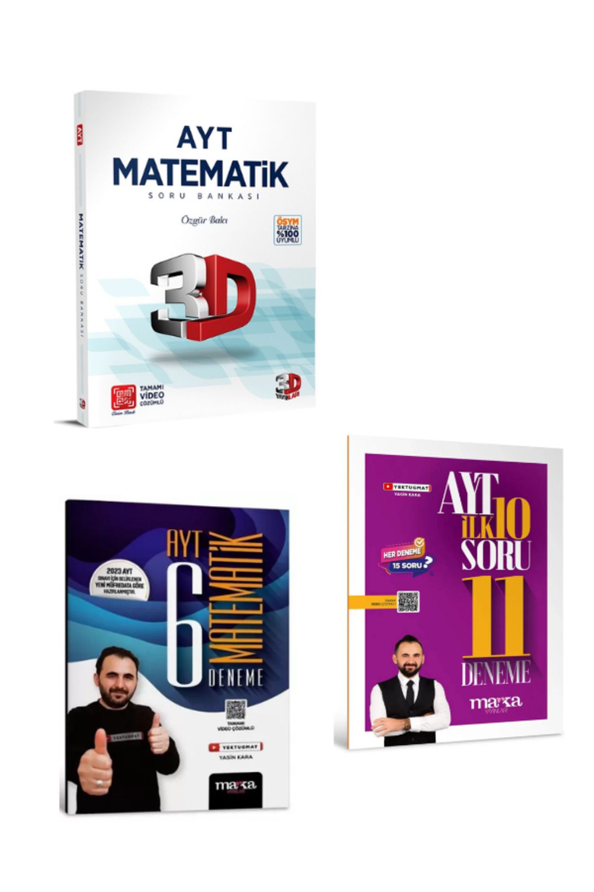 Marka Yayınları 3D Yayınları AYT Matematik Çalışma Seti