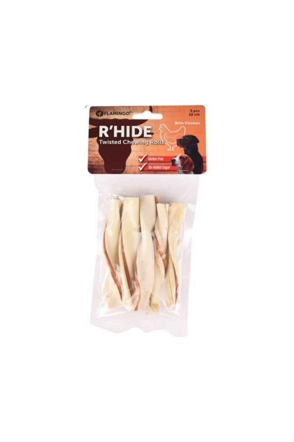 Flamingo Rhide Twisted Tavuklu Burgu Çubuk Köpek Ödül Maması 12 Cm 70 Gr