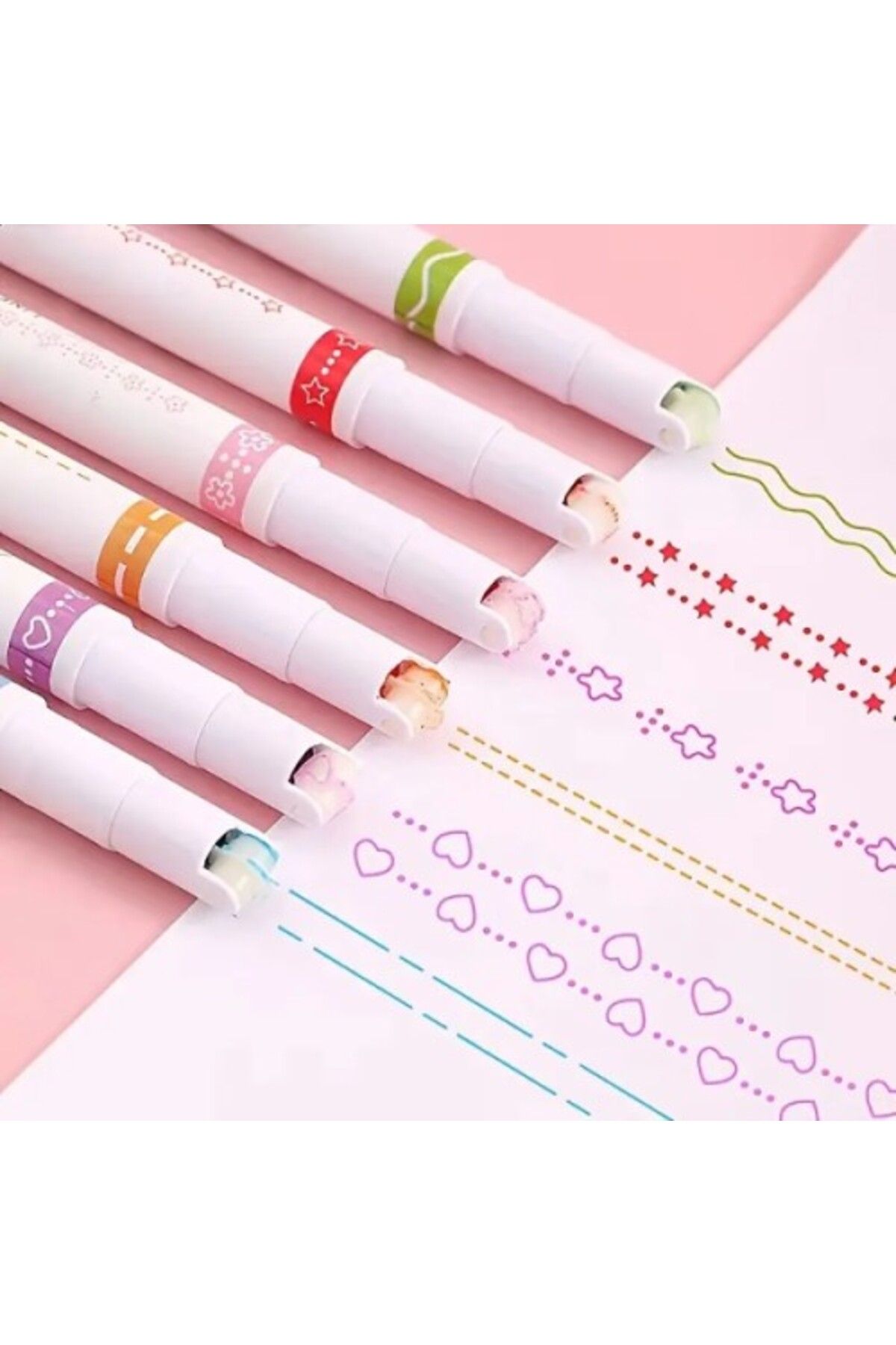 BellevieStore Şekilli Desen Baskılı 6'lı Kalem Seti