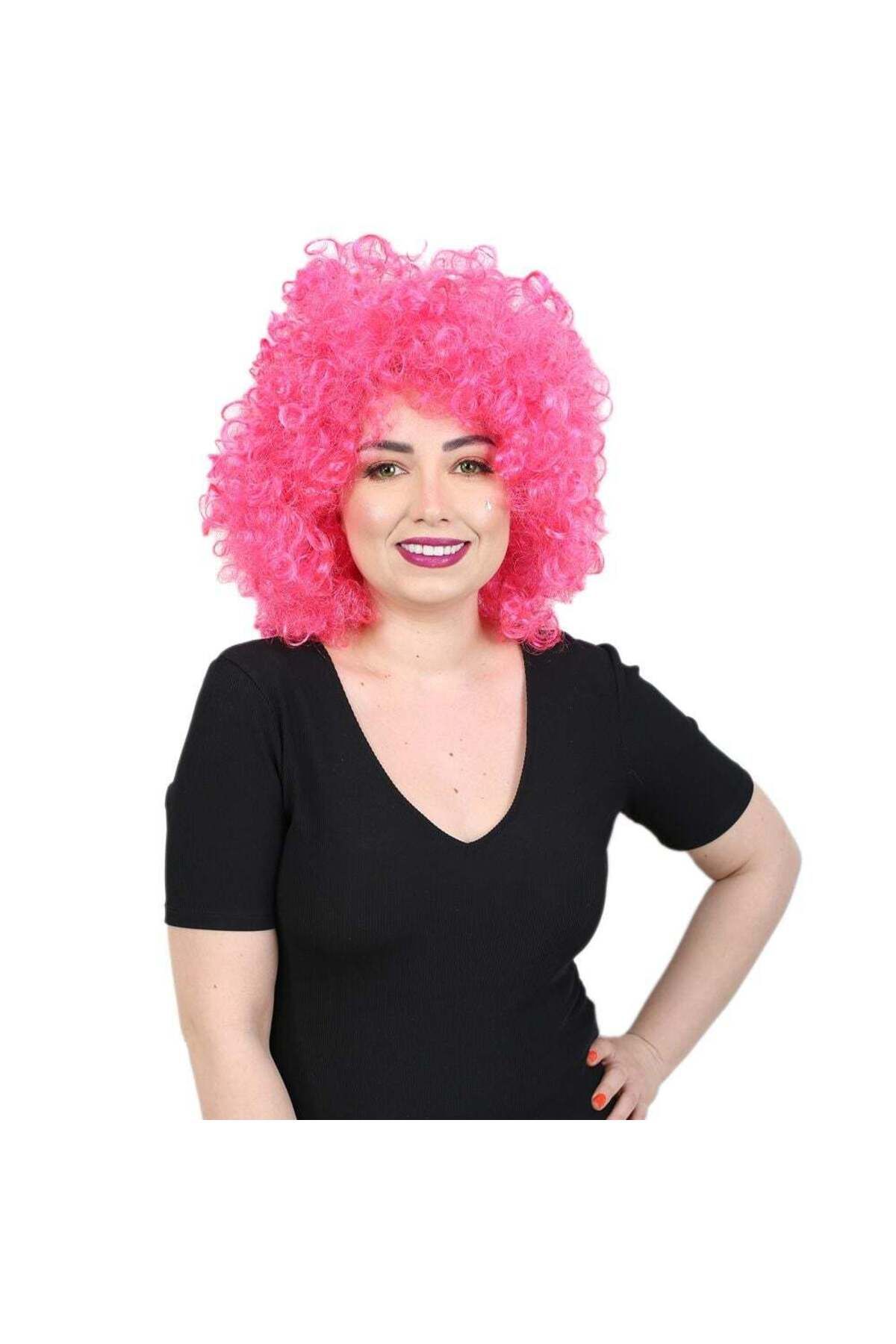 Zayla Animasyon Parti Ve Palyaço Peruğu / Neon Pembe