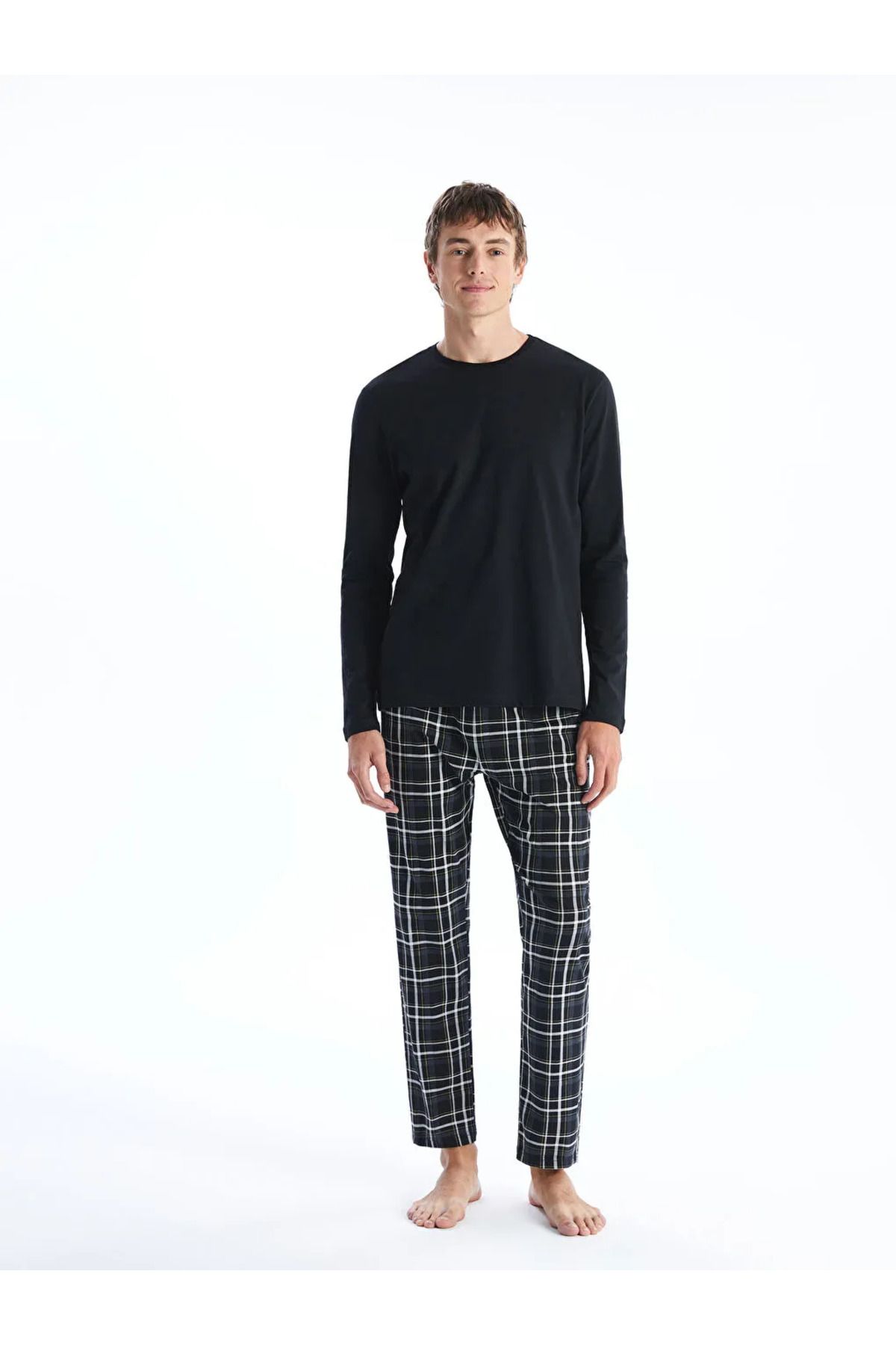 LC Waikiki Siyah Standart Kalıp Erkek Pijama Takımı