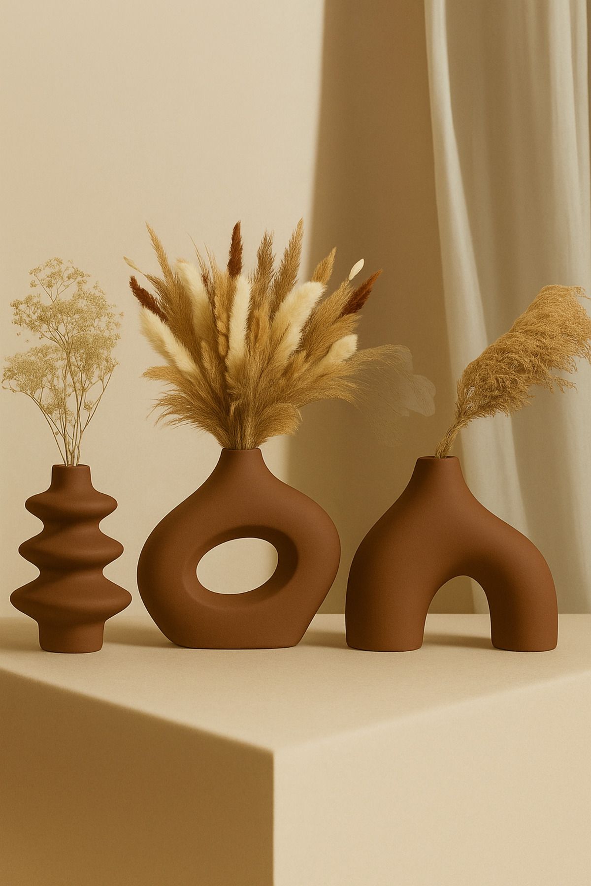 Minima Art Studio Yeni Sezon İskandinav Tarzı Bohem 11 cm Vazo Pinterest Pampas Vazosu Dekoratif Salon Aksesuarı
