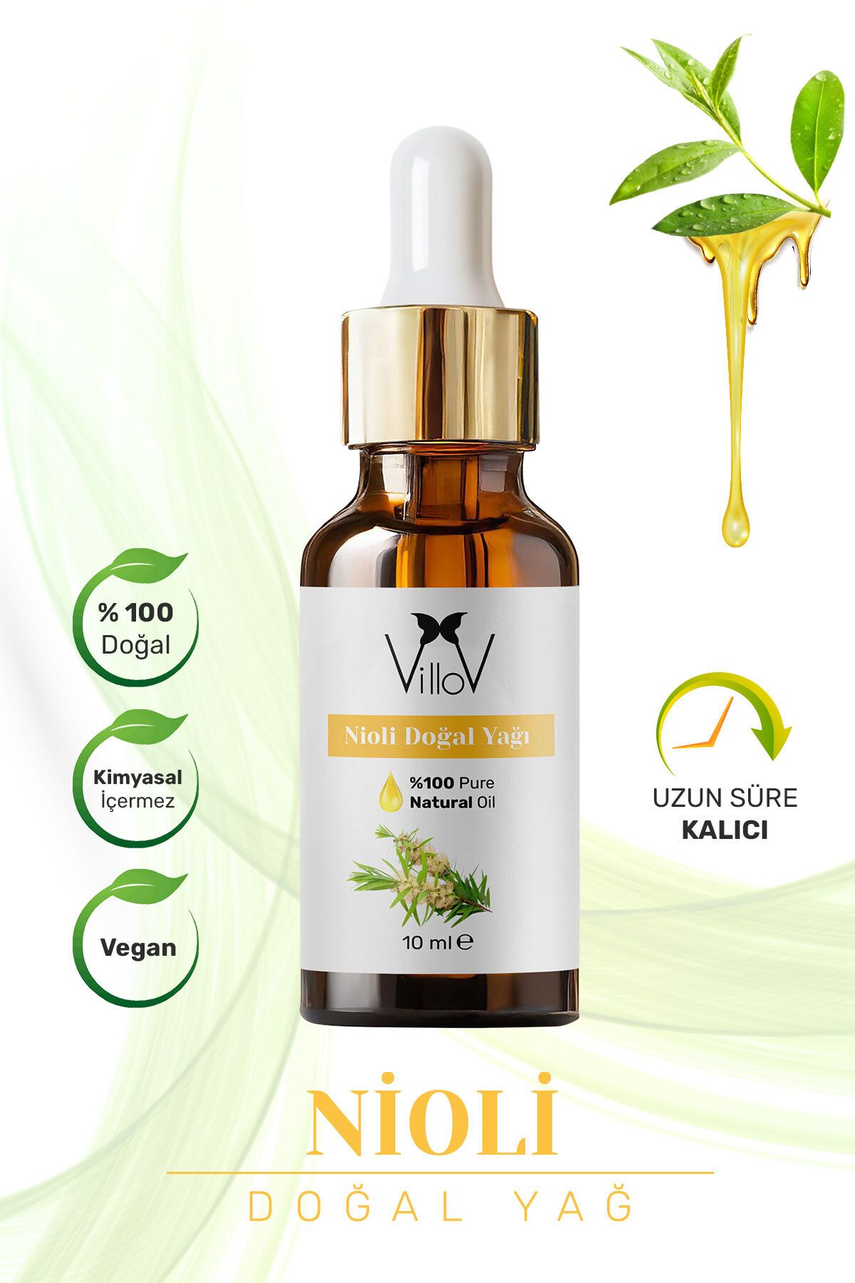 Villov Nioli Uçucu Yağı Soğuk Sıkım %100 Saf ve Doğal Bitkisel Nioli Essential Oil 10ml