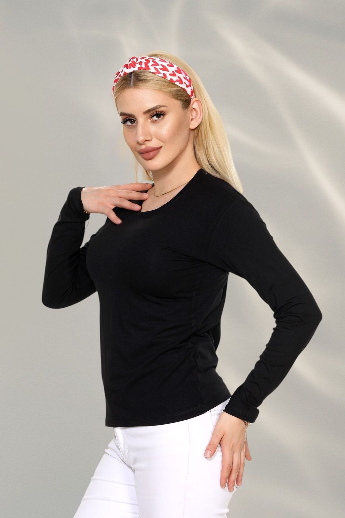MODA Siyah Kadın Viskon Body T-Shirt