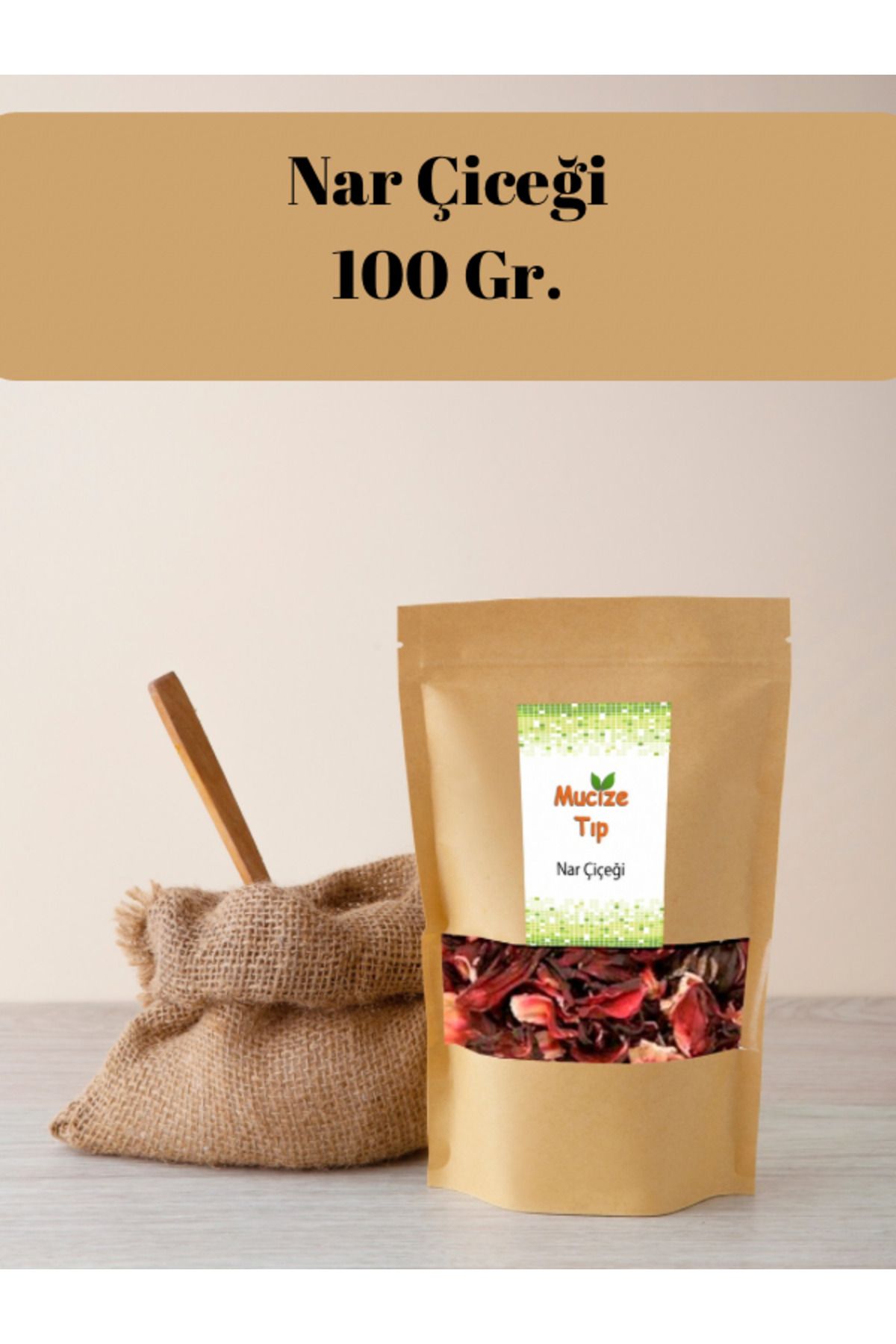 Mucize Tıp Nar Çiçeği (Hibiskus, Mekke Gülü) 100 G. 🍷