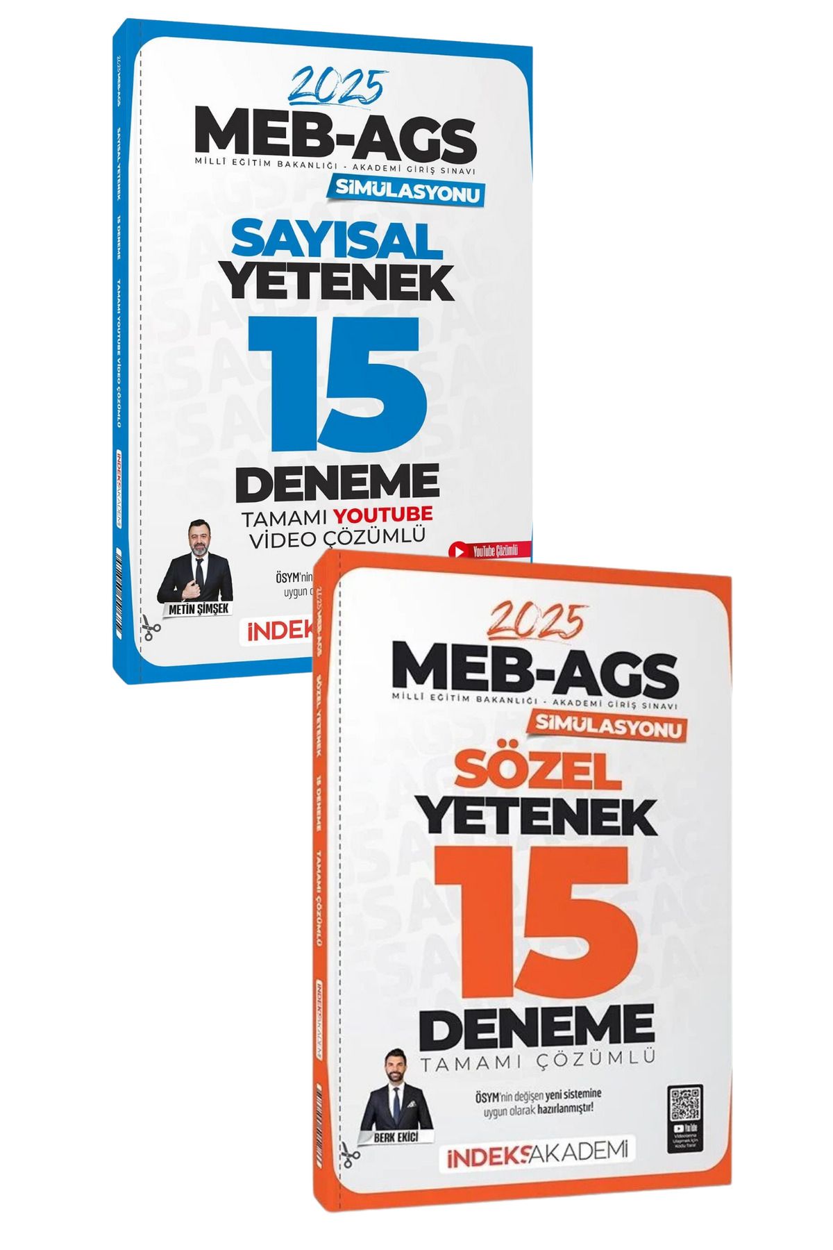 İndeks Akademi 2025 MEB-AGS Simülasyonu Sayısal-Sözel Yetenek Tamamı Çözümlü 15 Deneme-2 KİTAP-SET