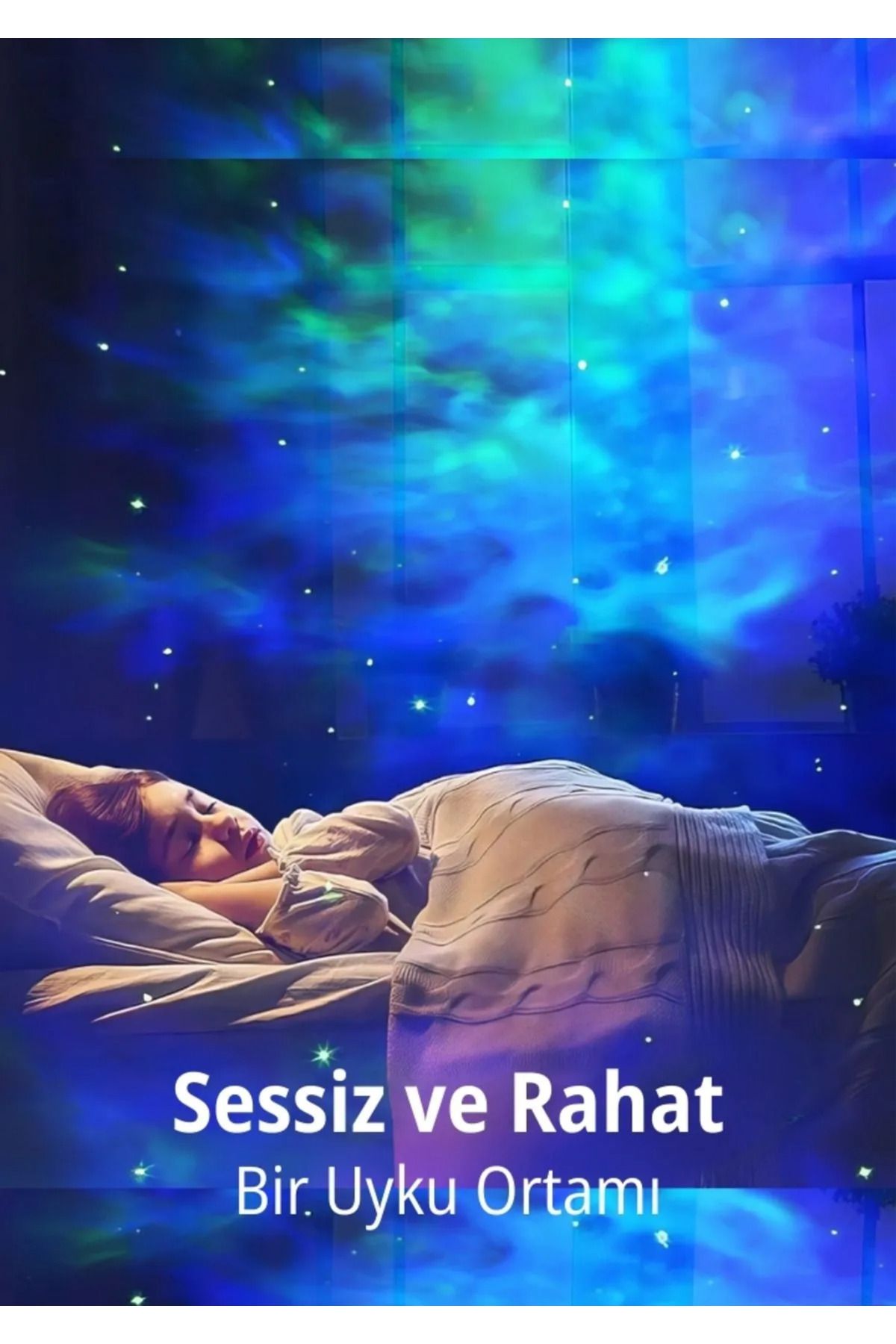 BellaThec Astronot Figürlü Gece Lambası 360° Döner Gökyüzü Projeksiyon Işığı Astronot Hoparlör