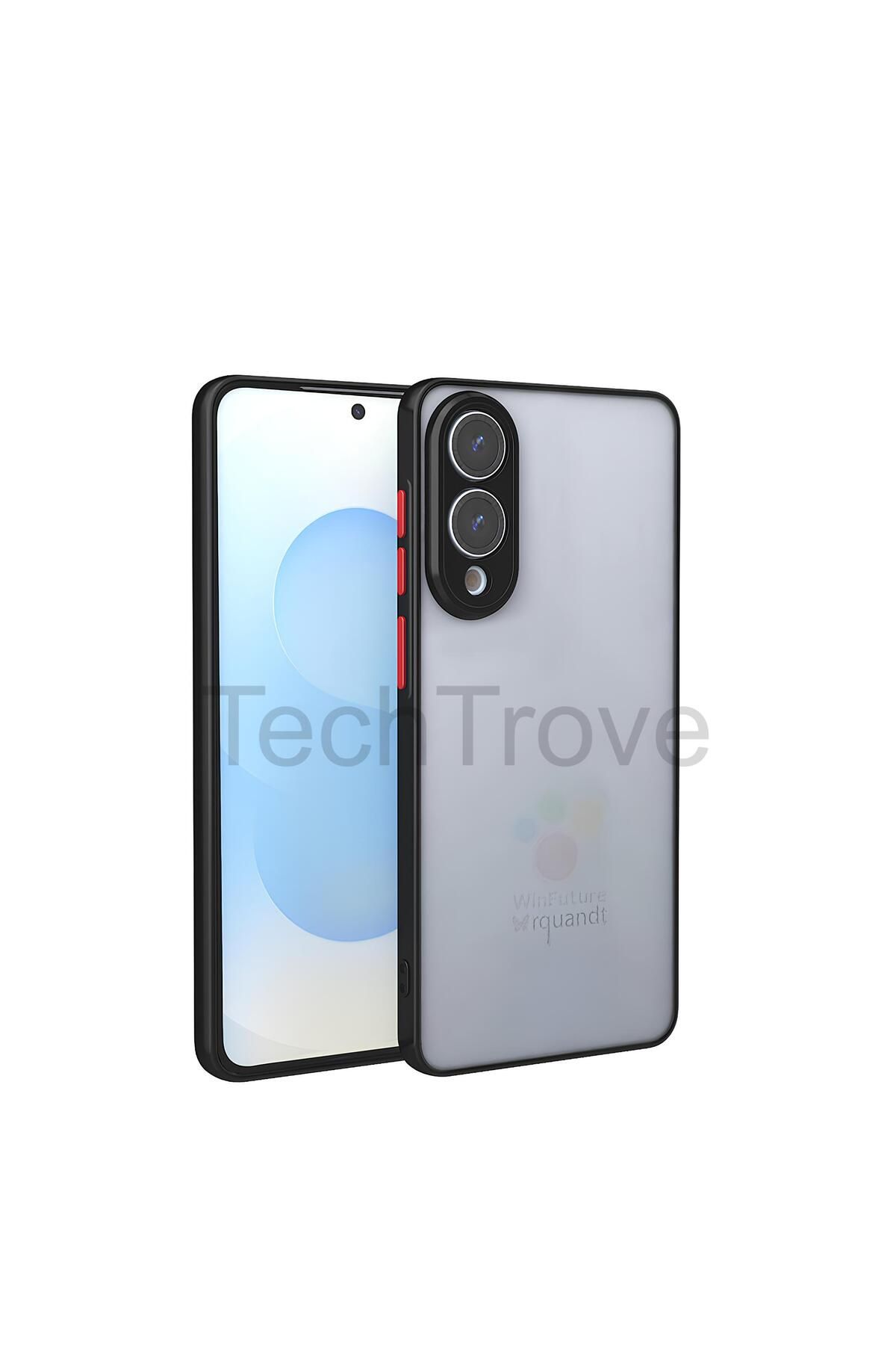 TechTrove Galaxy S25 Edge Kılıf Buzlu Tasarım Kenarları Yumuşak Kamera Koruma Çıkıntılı Kapak