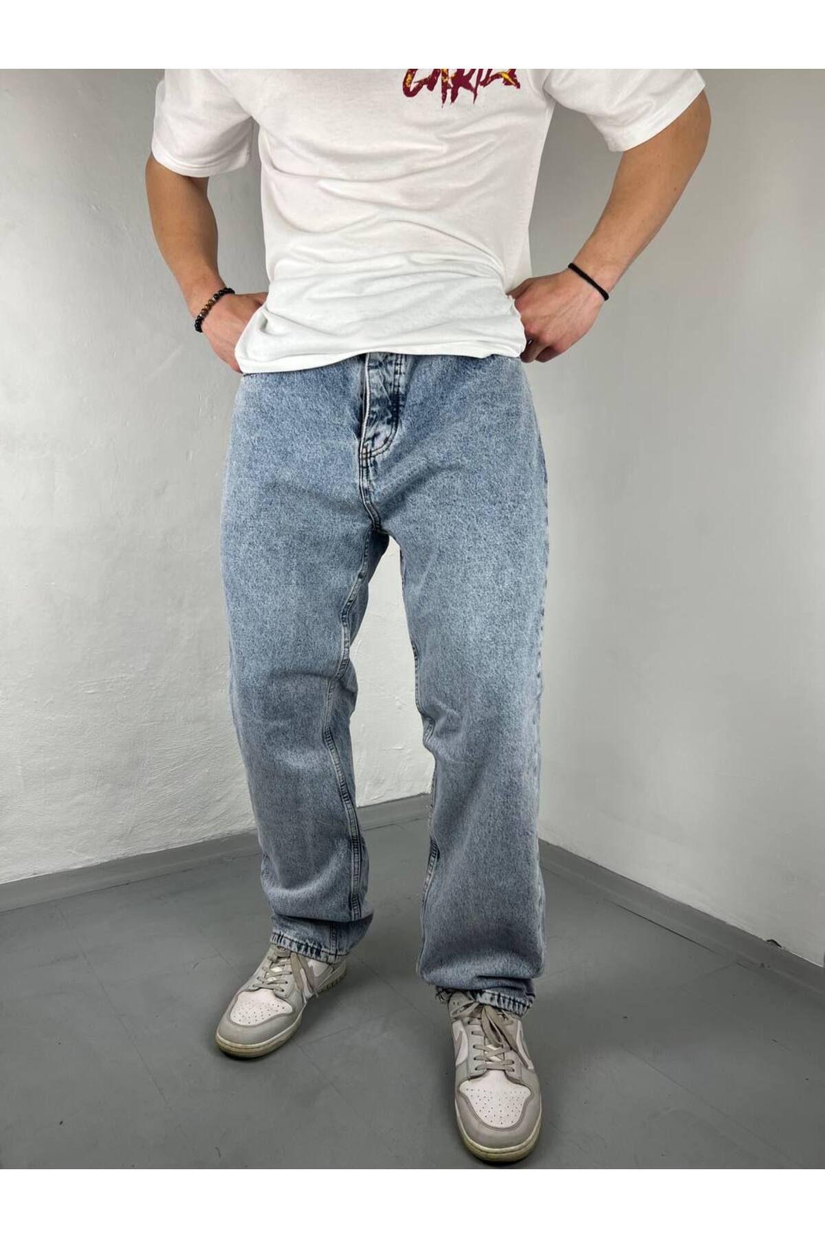 OVERİSE Baggy Kalıp Kar Yıkama Pantolon